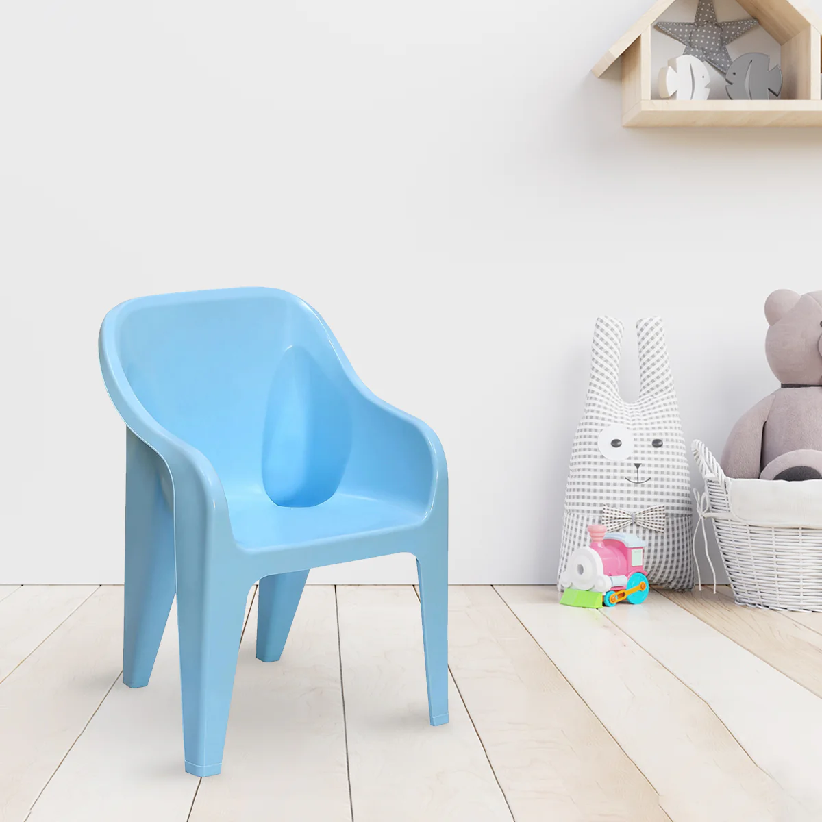 Nilkamal Eeezy Go Plastic Baby Arm Chair (Powder Blue) - Image 14