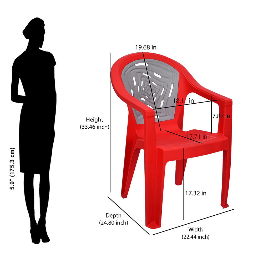 Nilkamal Empire Plastic Arm Chair - Image 19