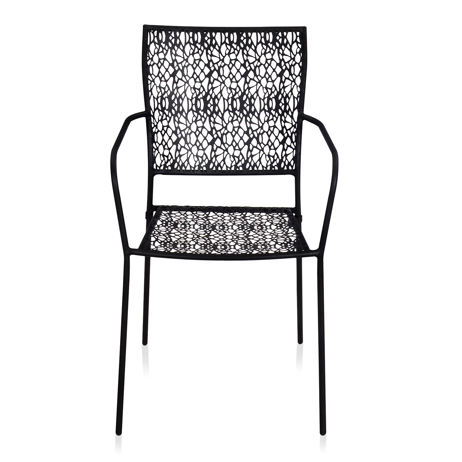 Nilkamal Erinda Metal Living Room Arm Chair (Black) - Image 2