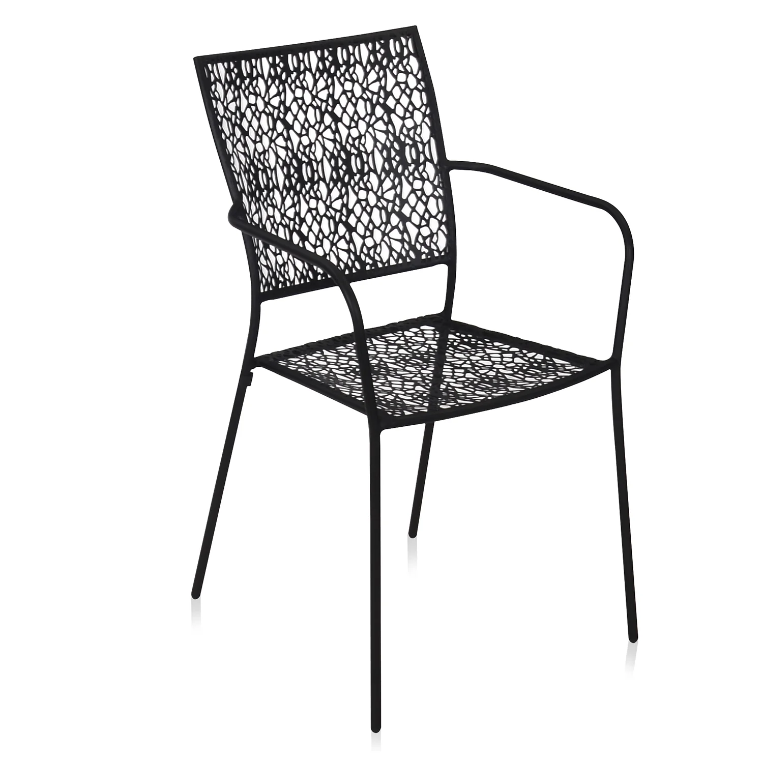 Nilkamal Erinda Metal Living Room Arm Chair (Black) - Image 3