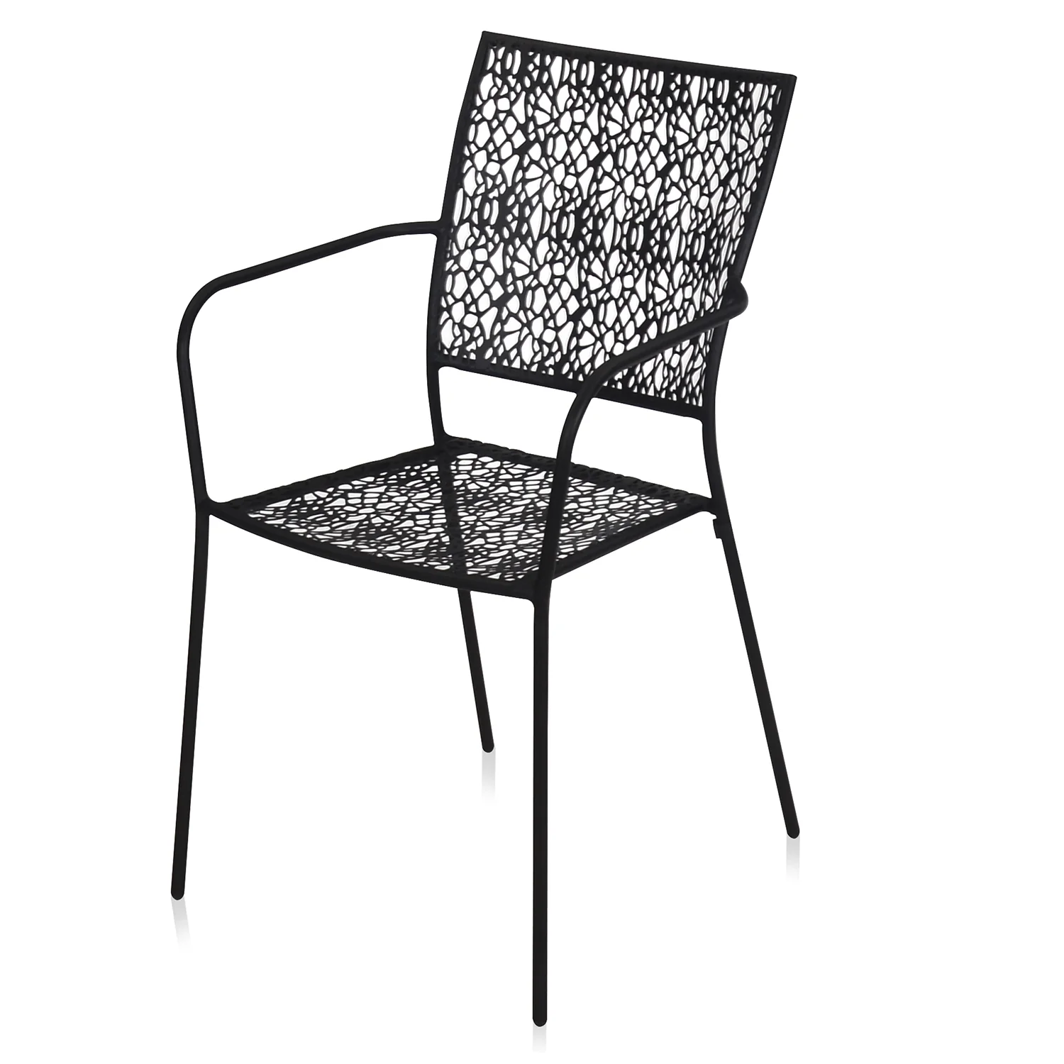 Nilkamal Erinda Metal Living Room Arm Chair (Black) - Image 4