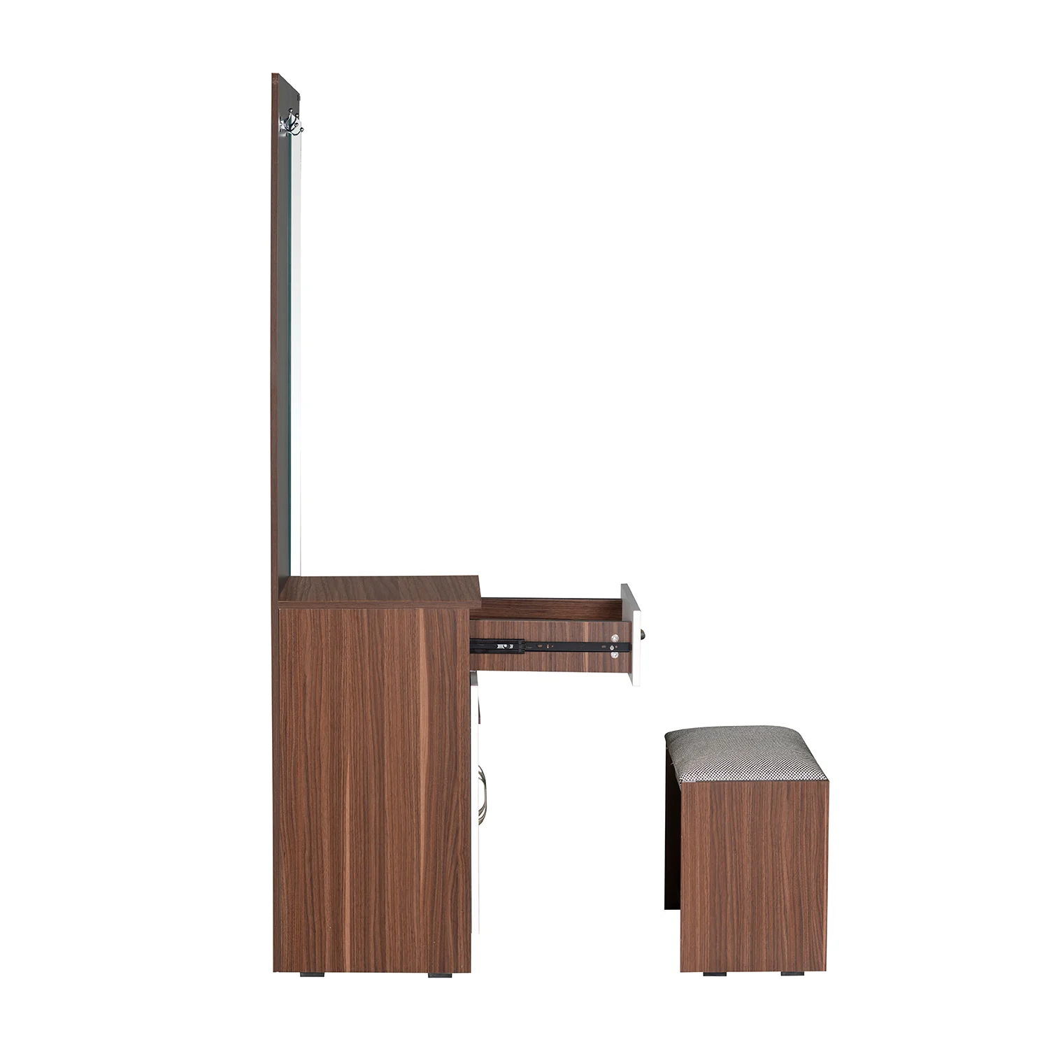 Nilkamal Erwin Dressing Table (Walnut / White) - Image 7