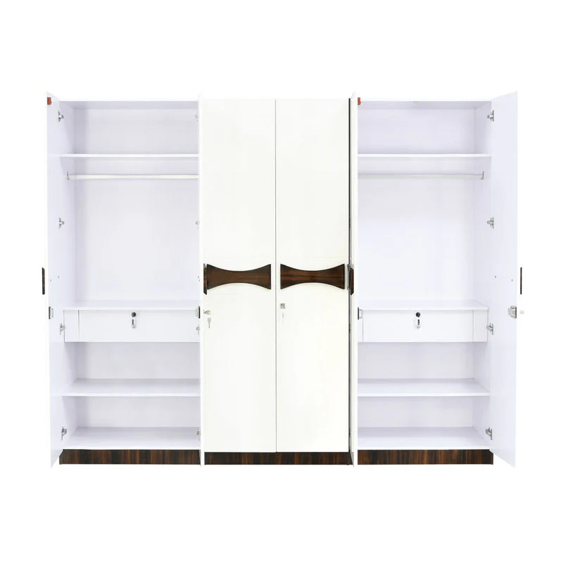 Nilkamal Estana 6 Door Wardrobe (Brown) - Image 3