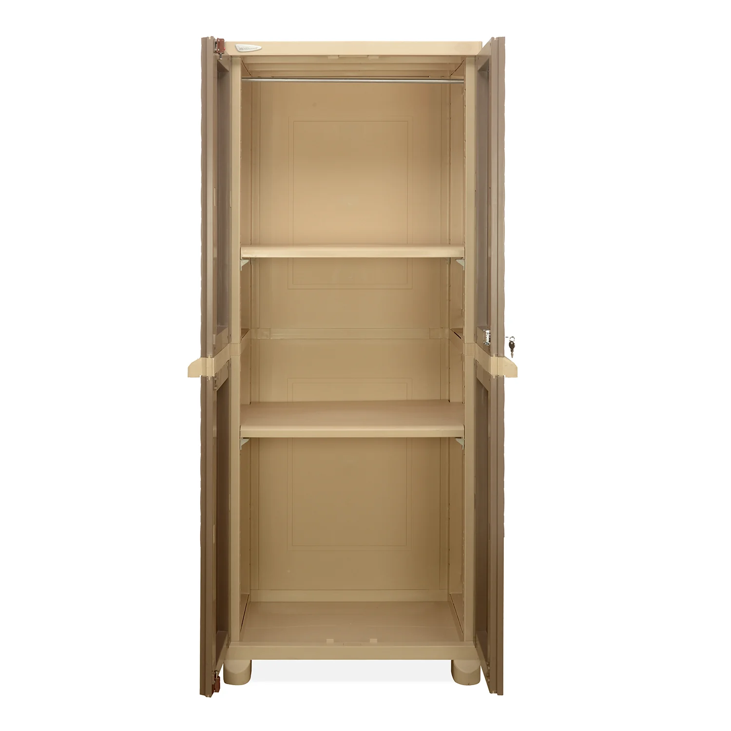 Nilkamal Freedom Big 6 (FB 6) Plastic Storage Cabinet (Ratan Dark Beige / New Cream) - Image 7