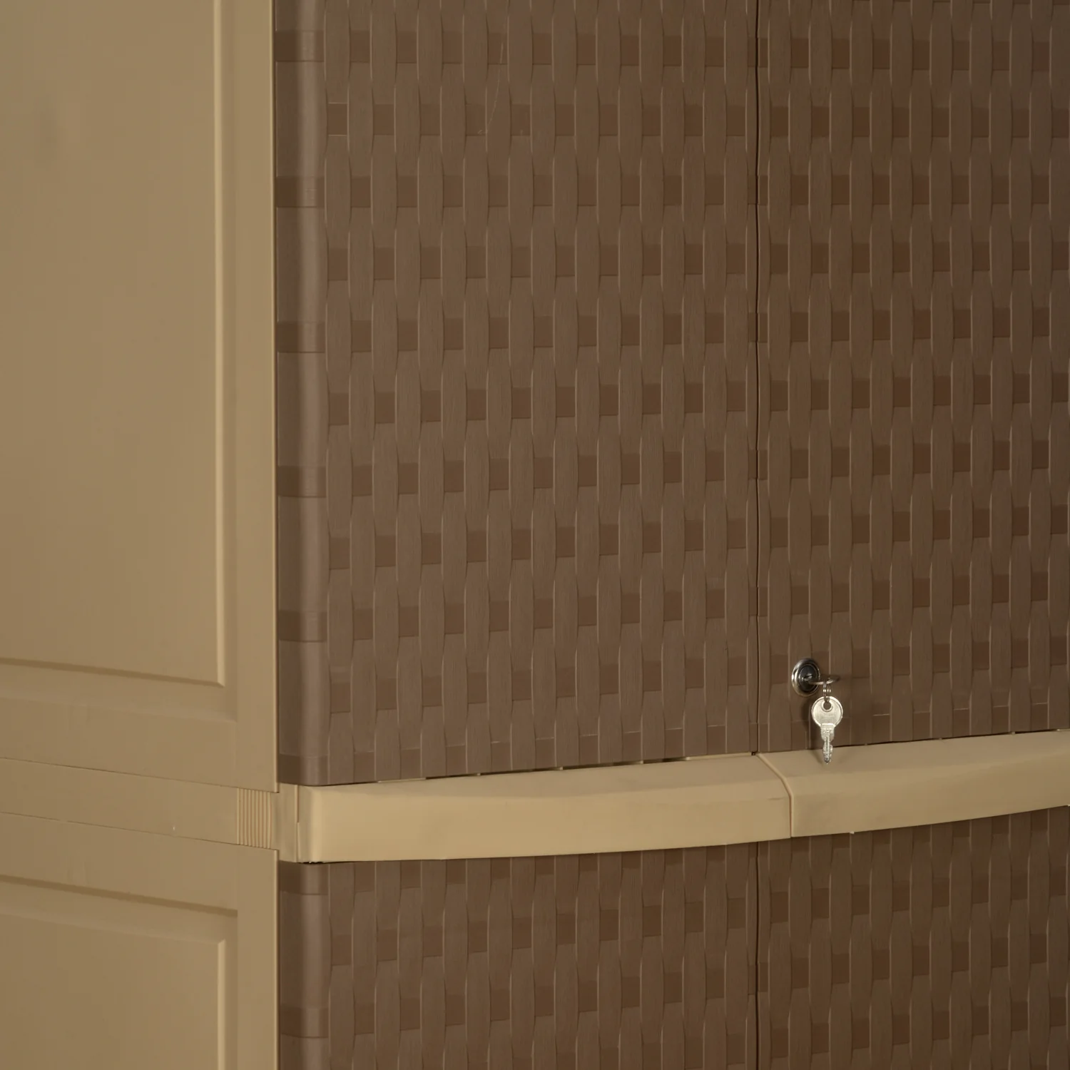 Nilkamal Freedom Big 6 (FB 6) Plastic Storage Cabinet (Ratan Dark Beige / New Cream) - Image 8