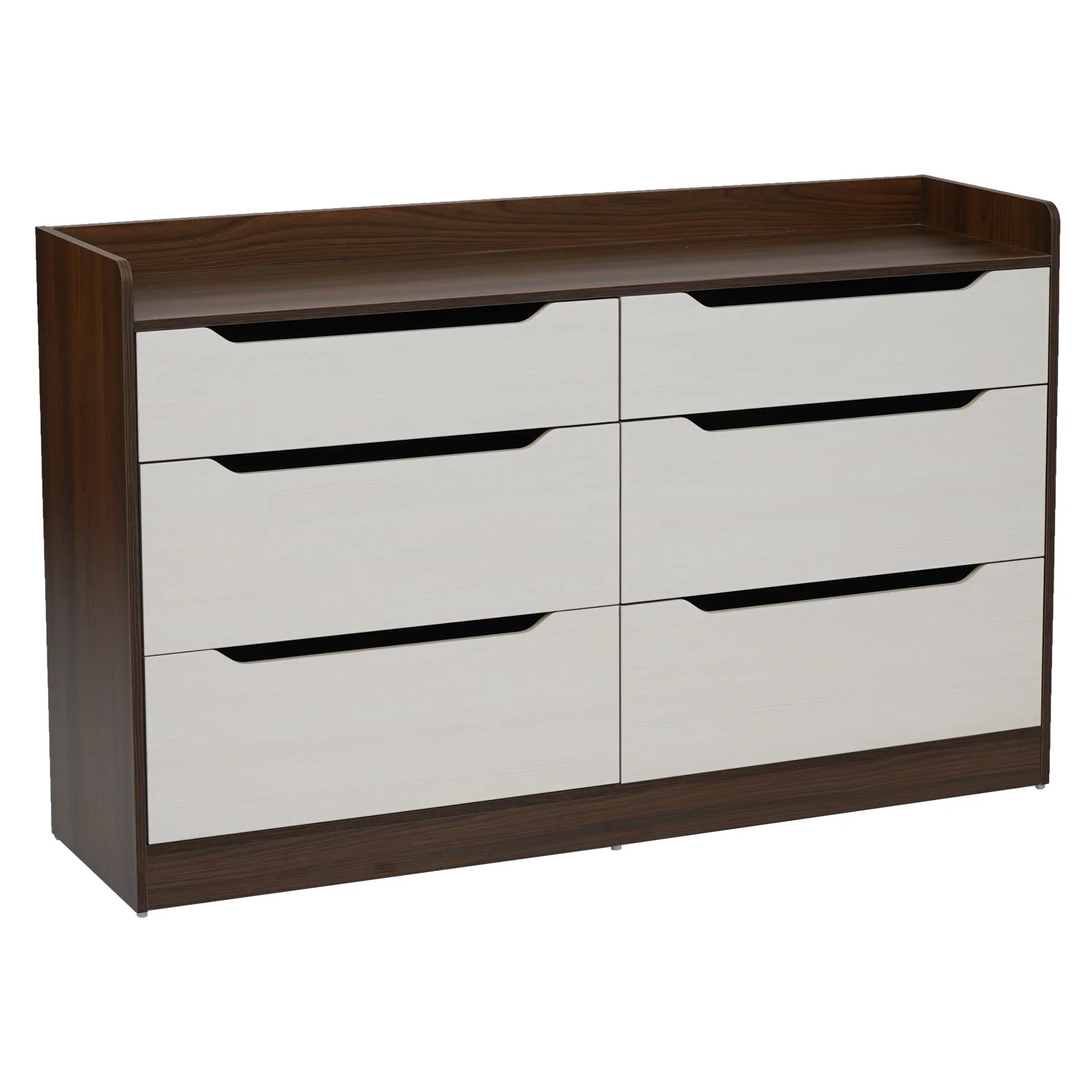 Nilkamal Febian Chest of 6 Drawers (Walnut & White) - Image 4