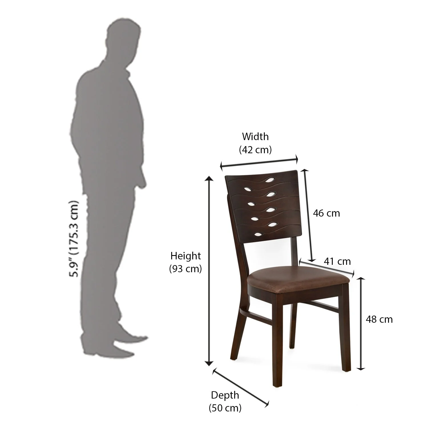 Nilkamal Fern 4 Seater Dining Kit (Erin Brown) - Image 15