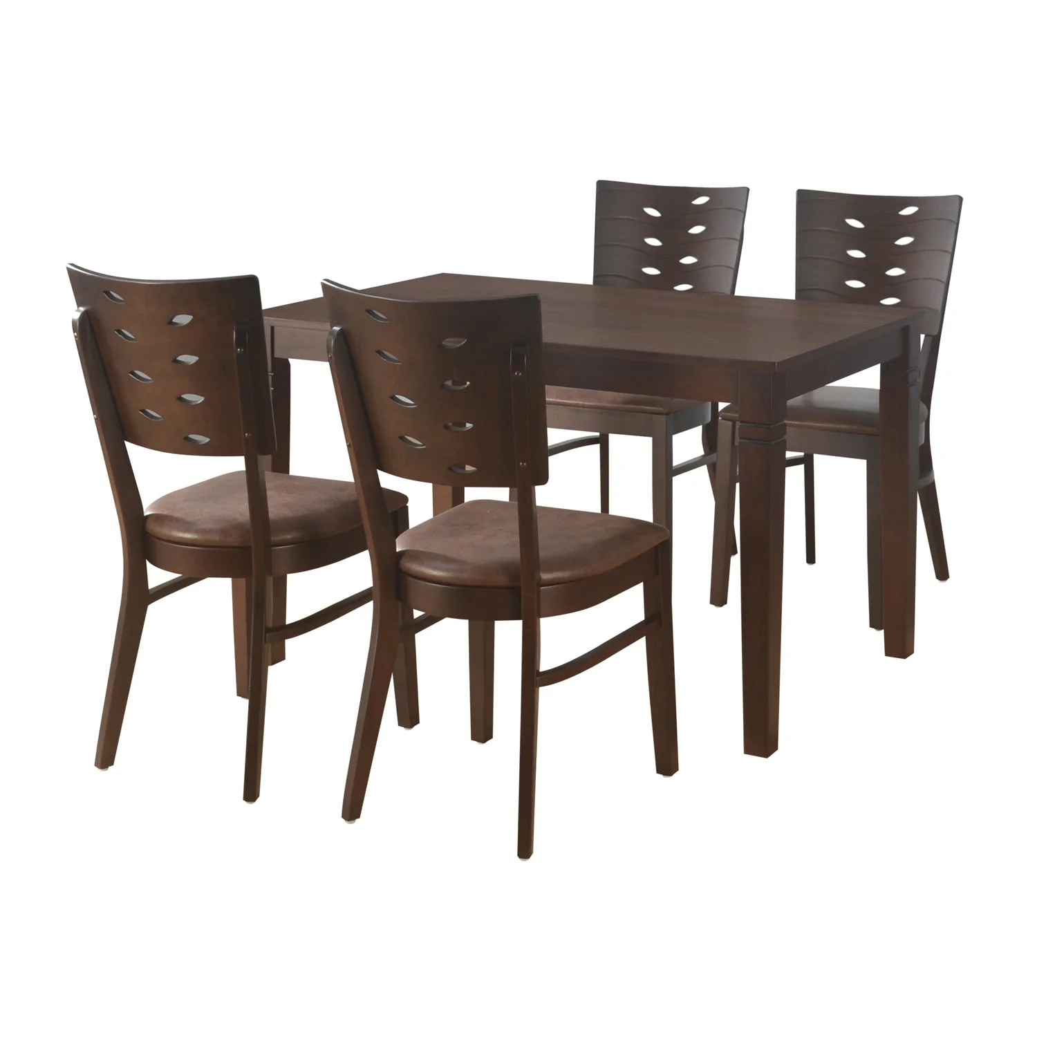 Nilkamal Fern 4 Seater Dining Kit (Erin Brown) - Image 2