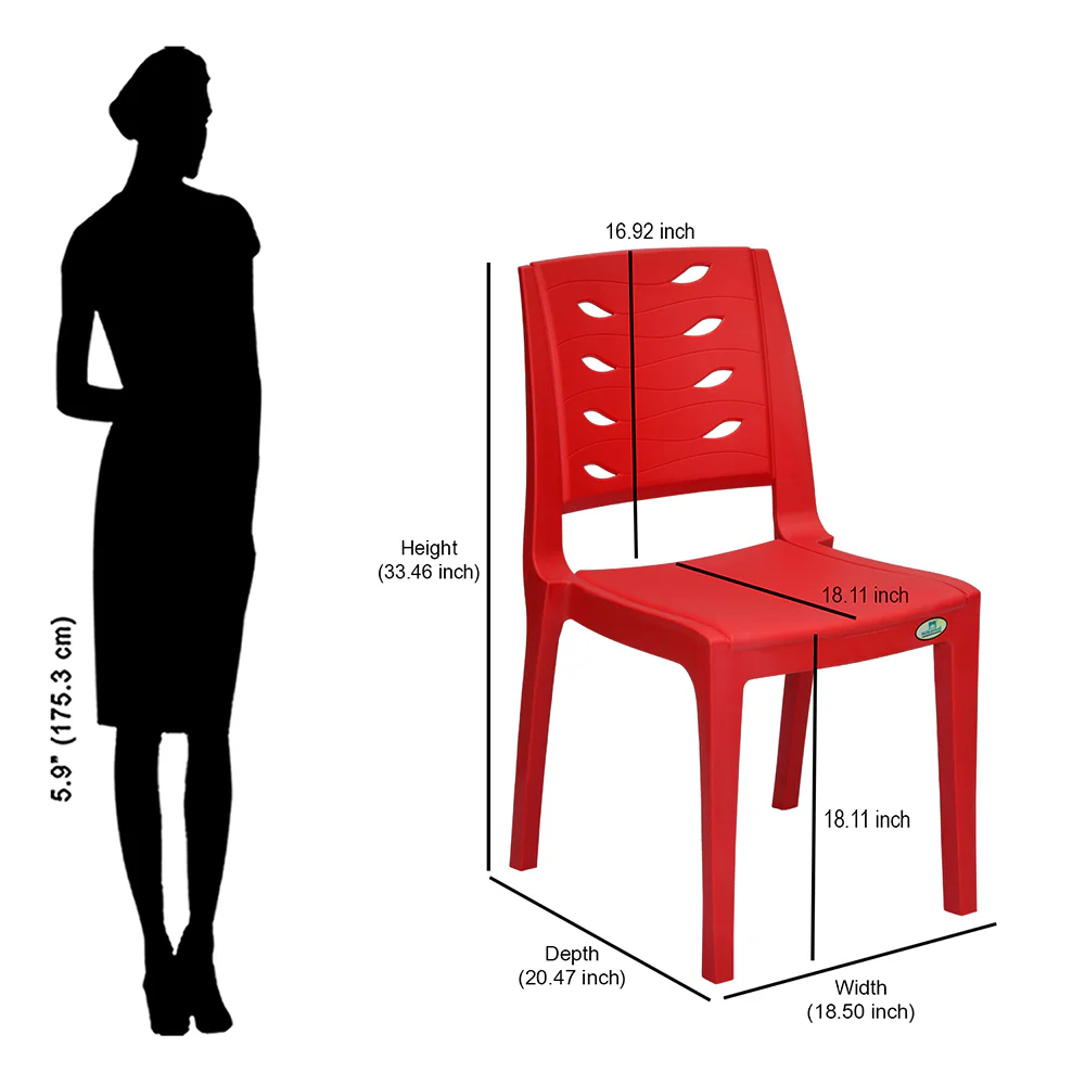 Nilkamal Fern Plastic Armless Chair - Image 30