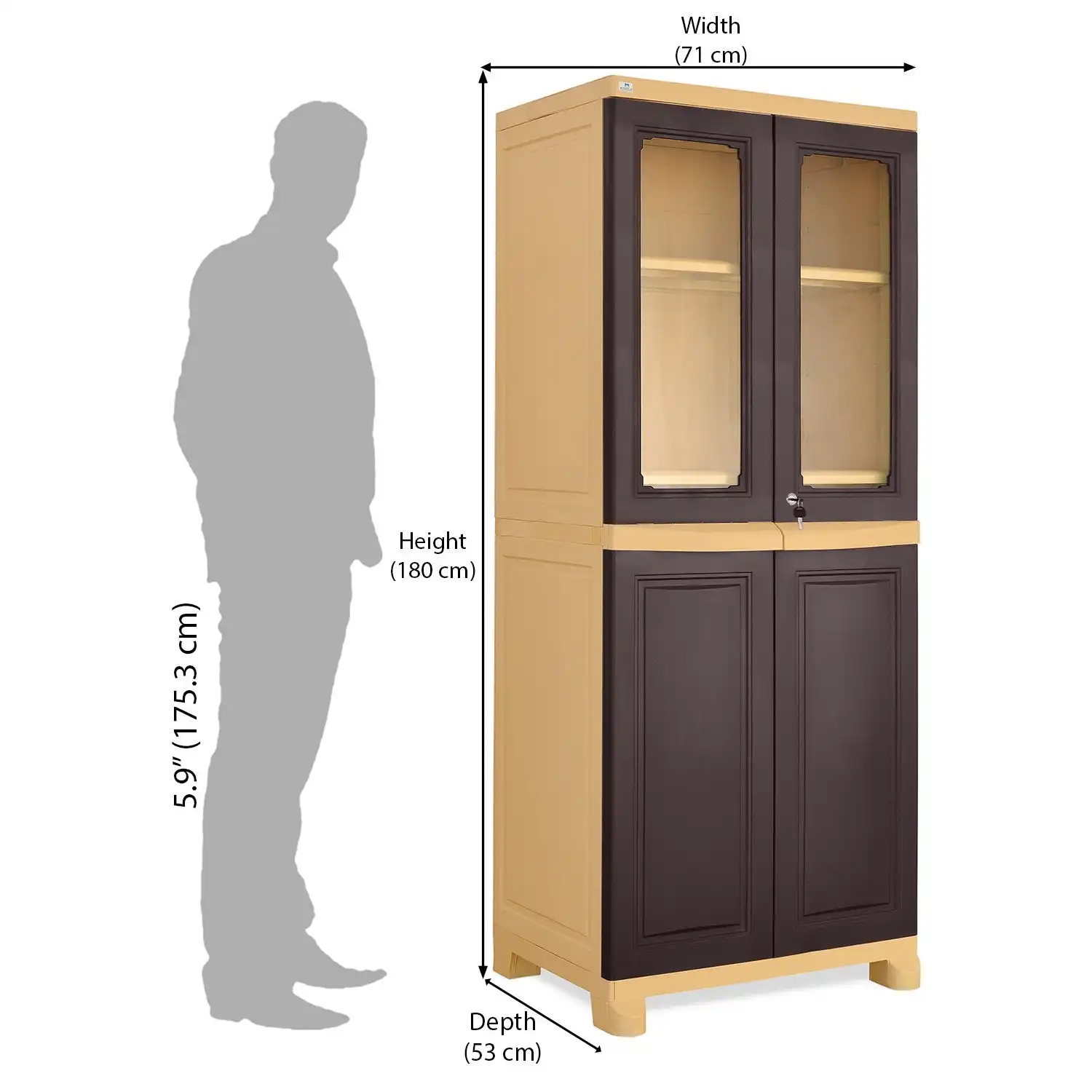 Nilkamal Freedom Big 2 (FB 2) Plastic Storage Cabinet - Image 9