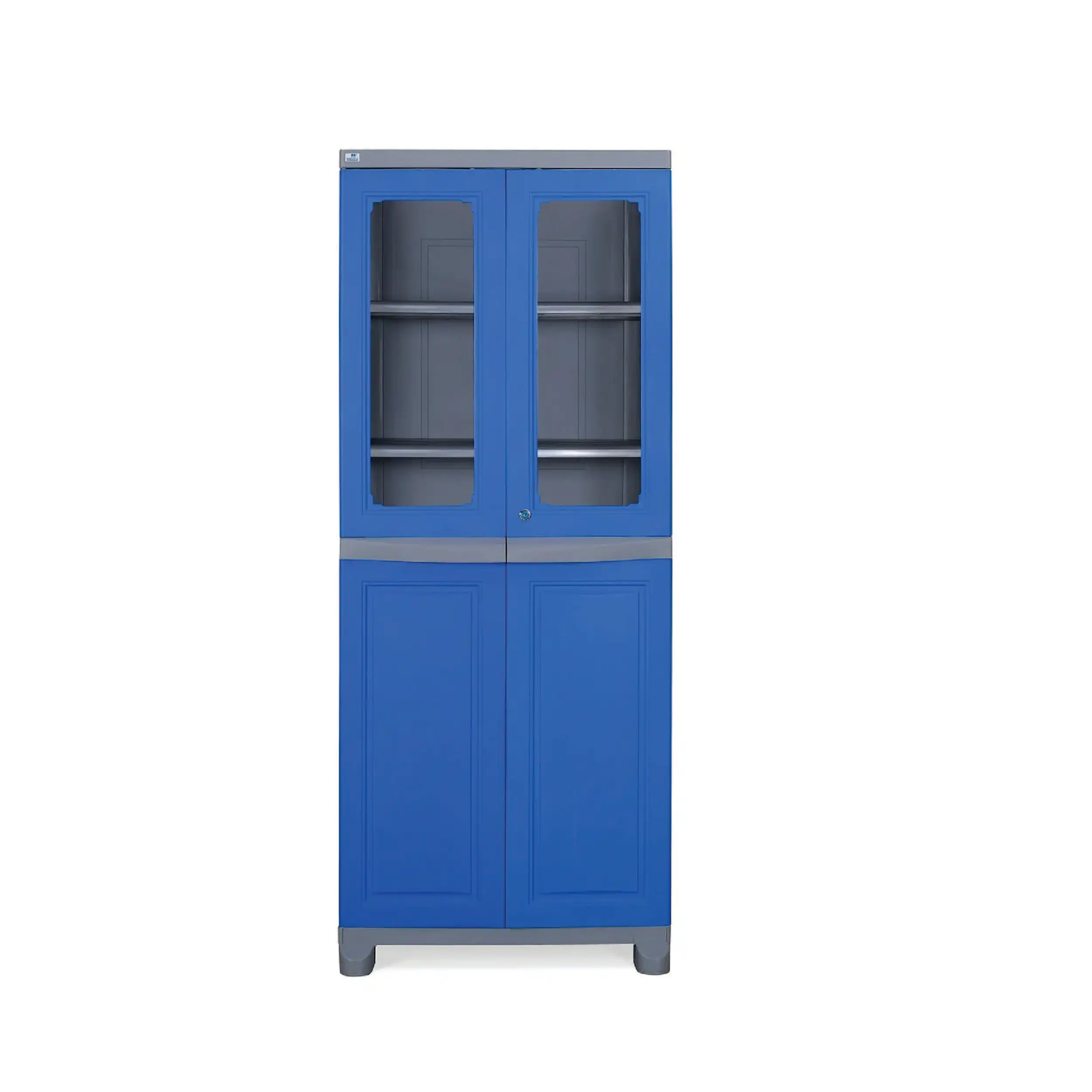 Nilkamal Freedom Big 2 Plastic Cabinet (Deep Blue & Grey) - Image 3