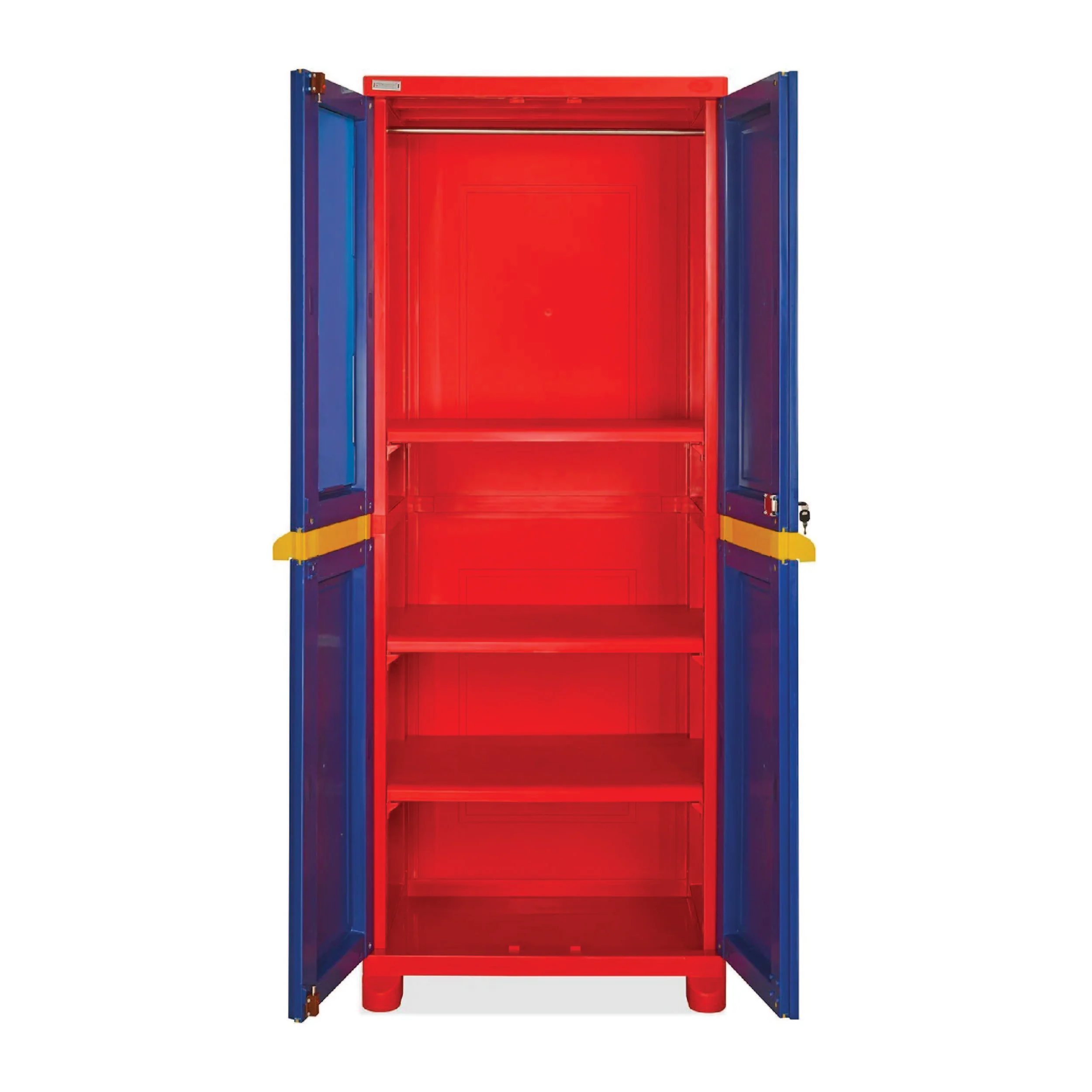 Nilkamal Freedom Big Mirror Cabinet (Pepsi Blue / Bright Red / Yellow) - Image 6