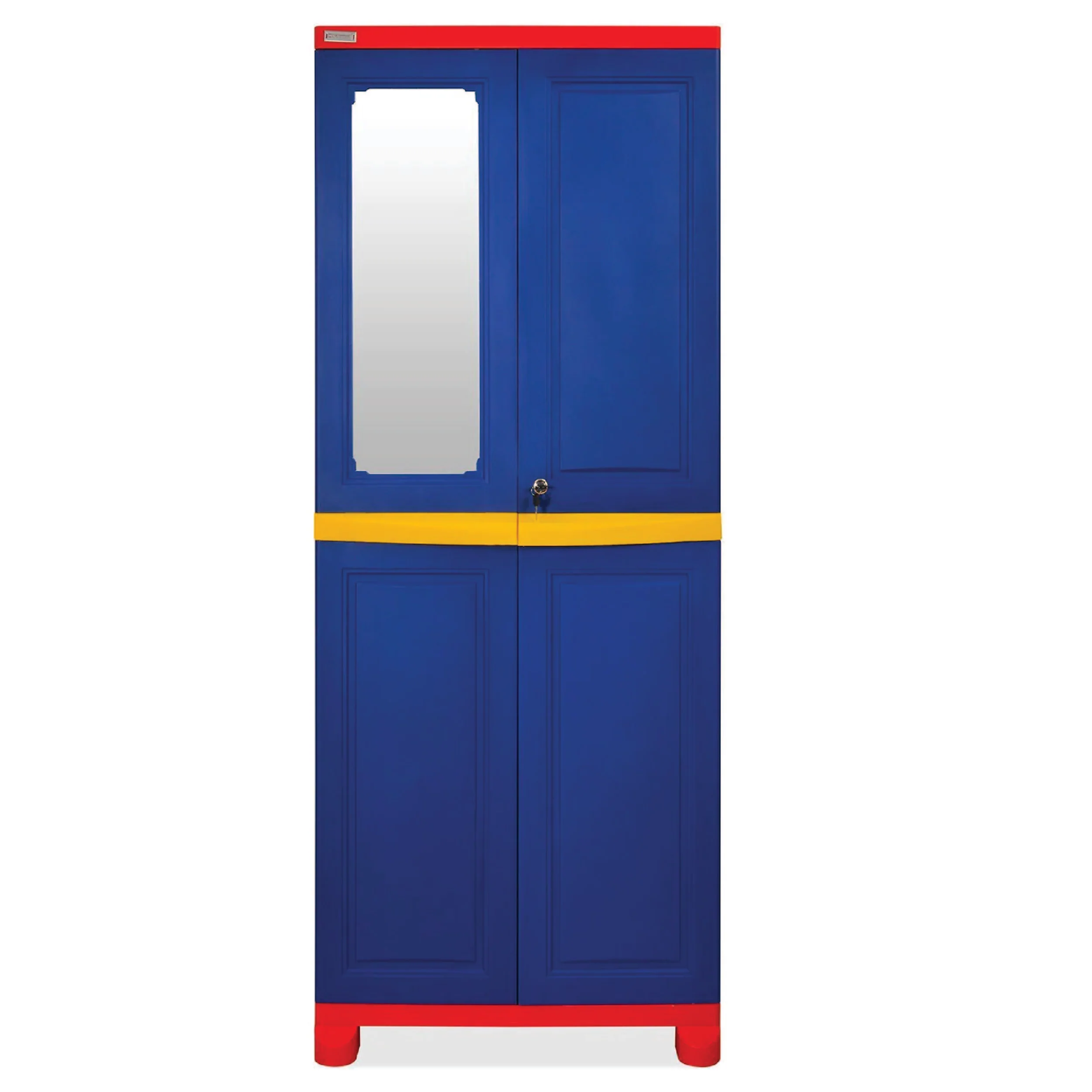 Nilkamal Freedom Big Mirror Cabinet (Pepsi Blue / Bright Red / Yellow) - Image 8