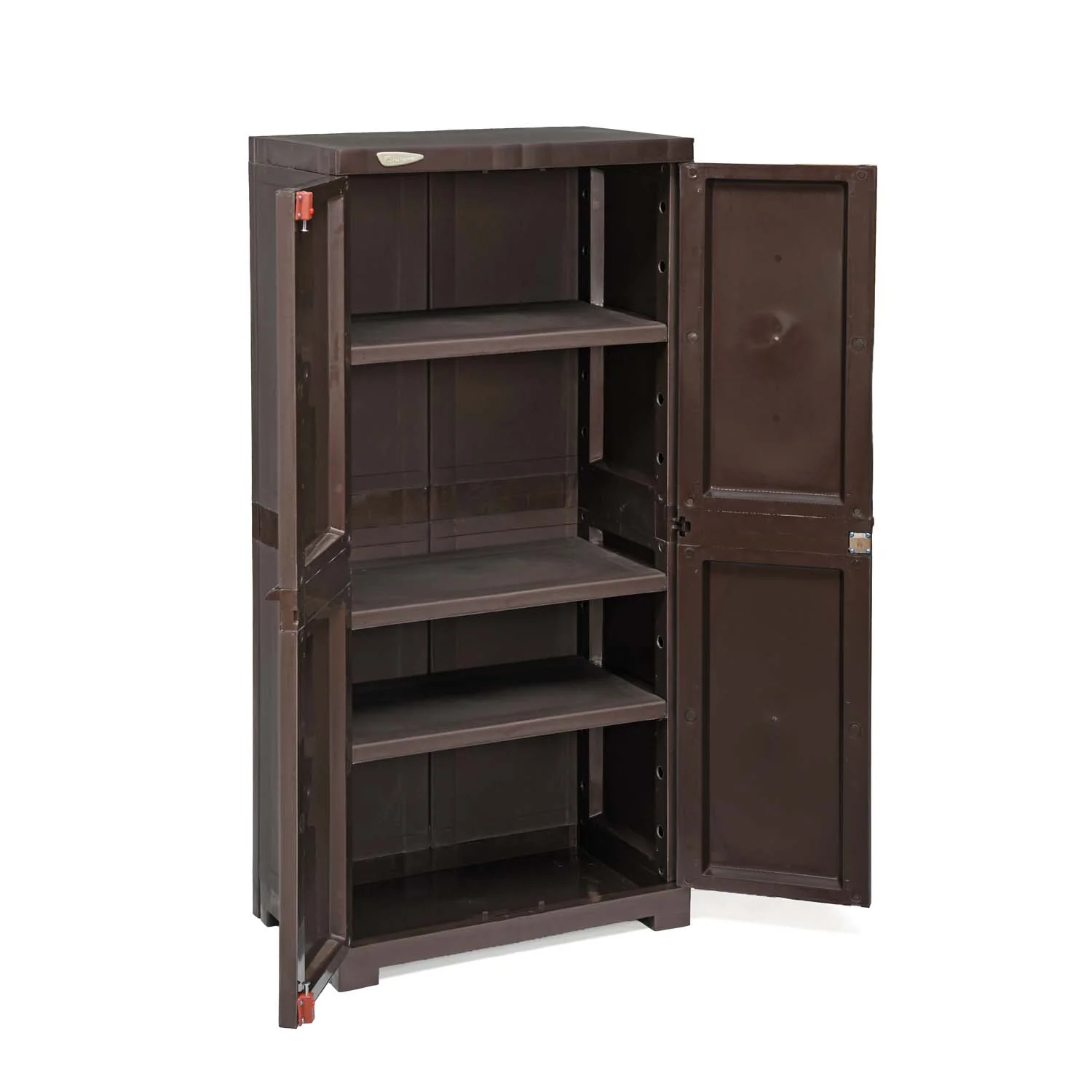 Nilkamal Freedom FMM Plastic Storage Cabinet (Weather Brown) - Image 5