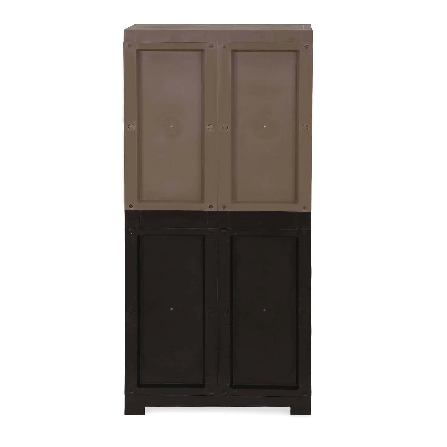 Nilkamal Freedom (FMSC18D) Plastic Shoe Cabinet (Rattan Dark Beige & Weather Brown) - Image 9
