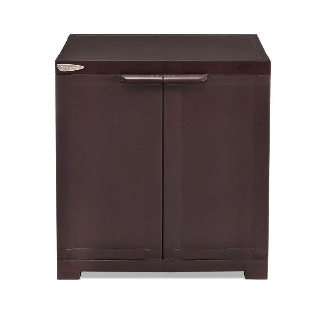Nilkamal Freedom Mini 09 (FMSC09) Plastic Shoe Cabinet (Weather Brown) - Image 3