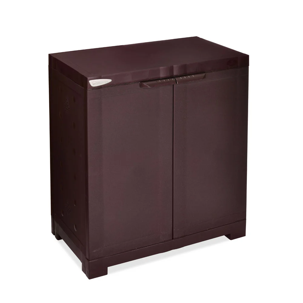 Nilkamal Freedom Mini 09 (FMSC09) Plastic Shoe Cabinet (Weather Brown) - Image 4