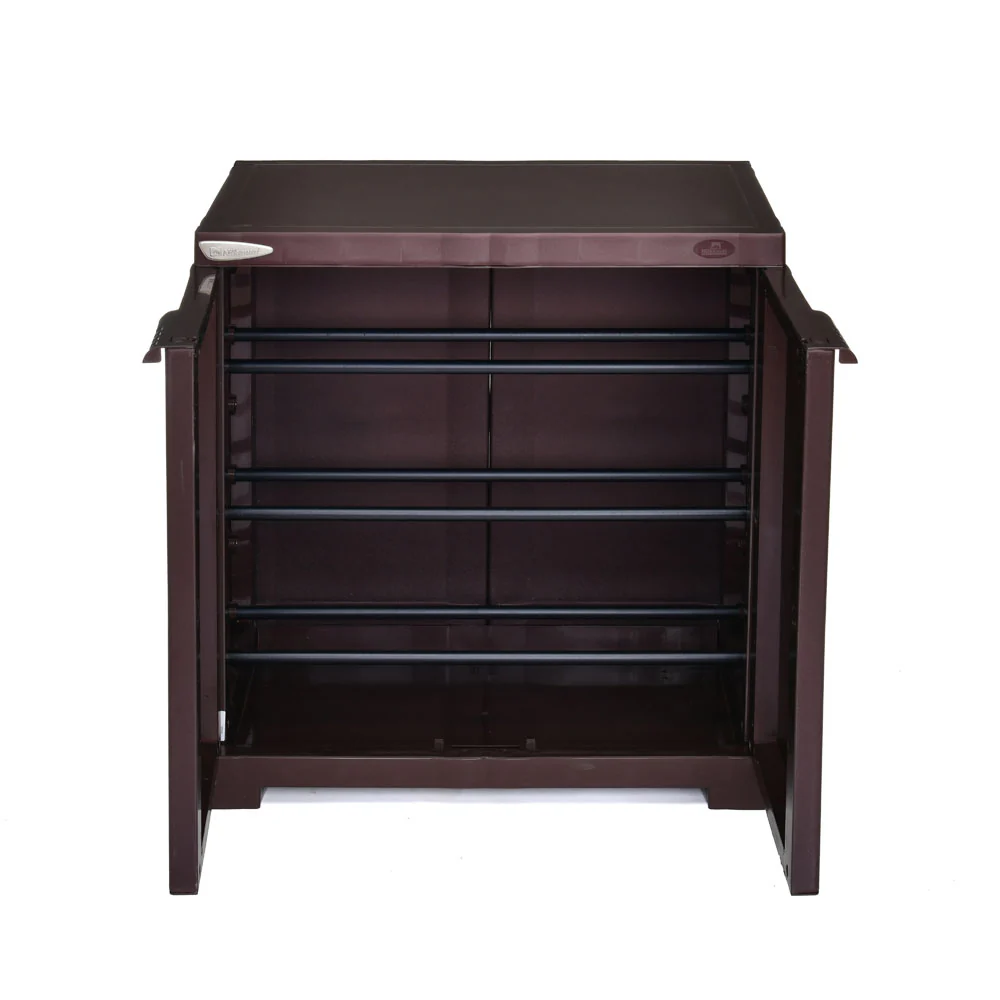 Nilkamal Freedom Mini 09 (FMSC09) Plastic Shoe Cabinet (Weather Brown) - Image 5