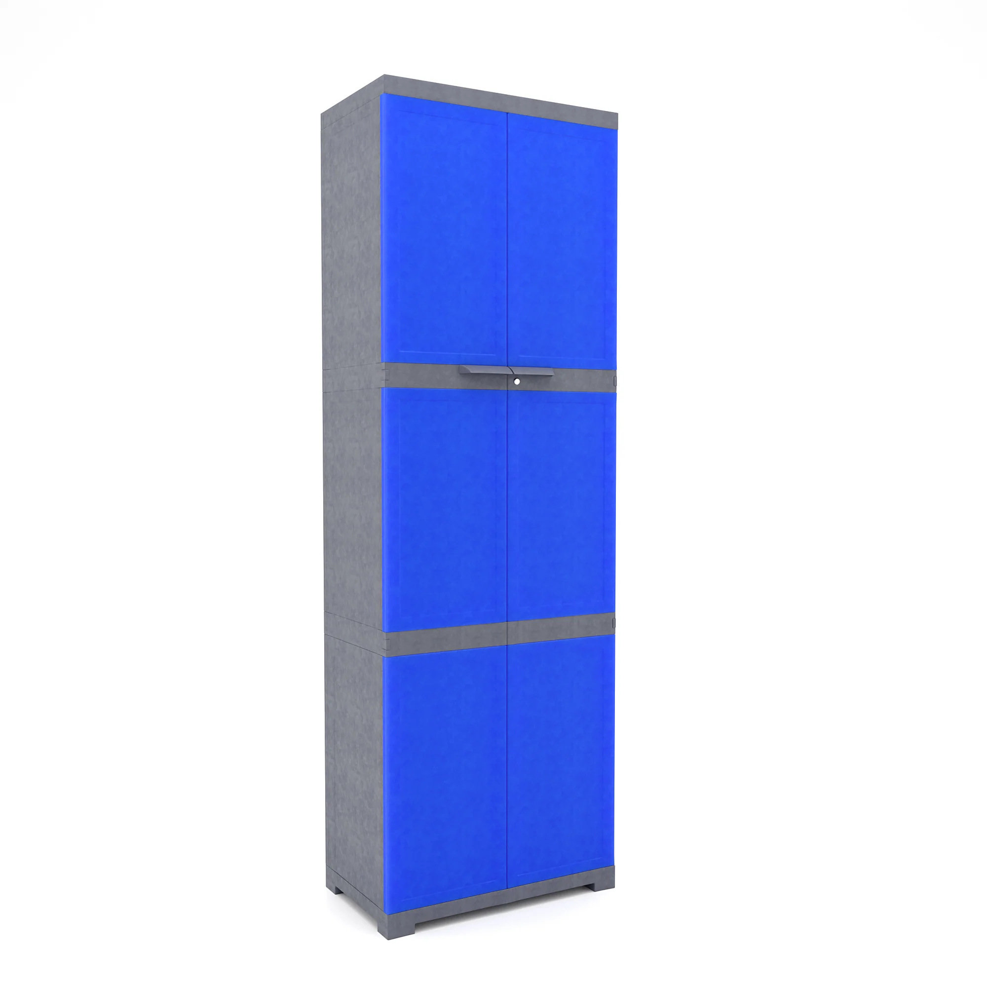 Nilkamal Freedom Mini Large (FML) Plastic Storage Cabinet (Deep Blue / Grey) - Image 4