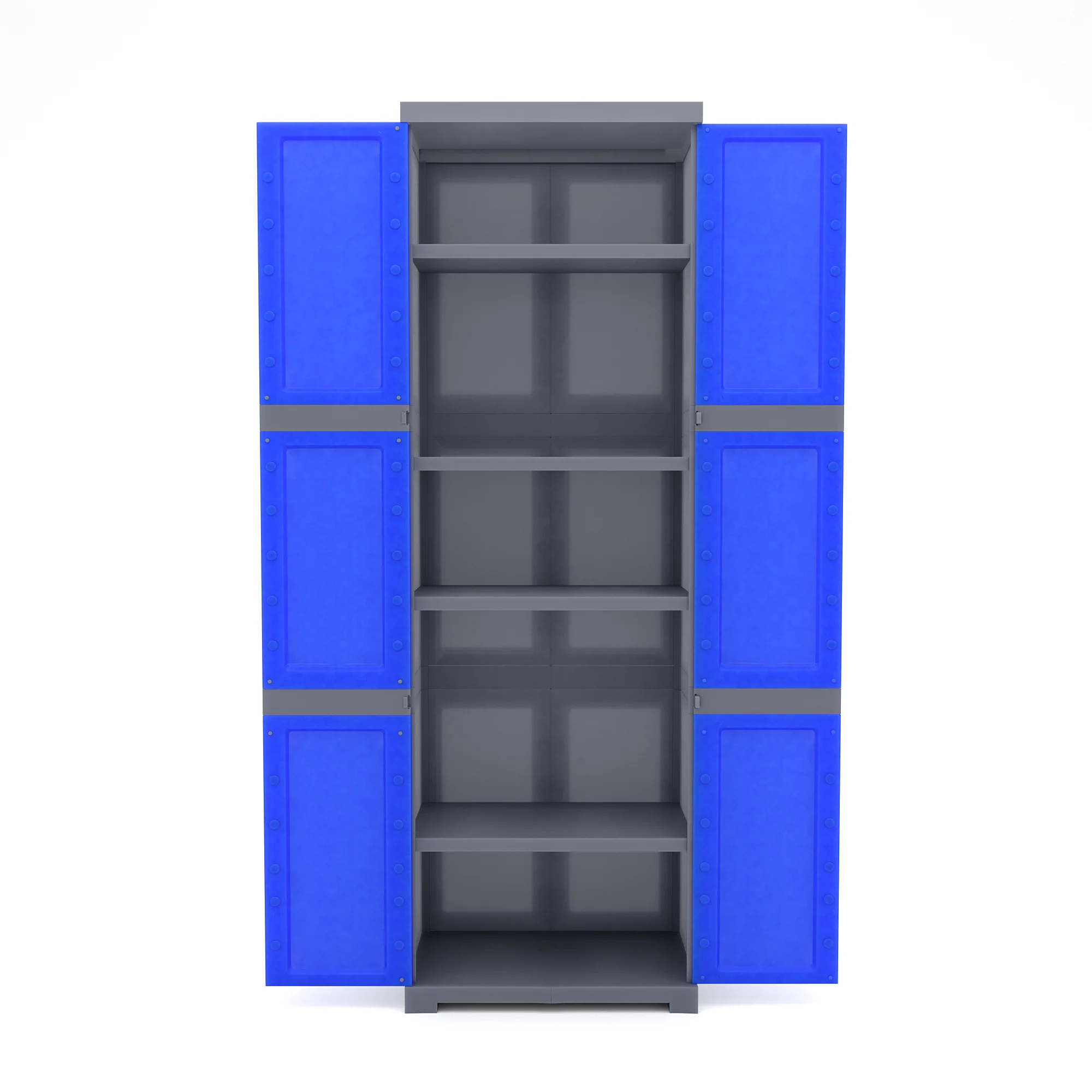 Nilkamal Freedom Mini Large (FML) Plastic Storage Cabinet (Deep Blue / Grey) - Image 5