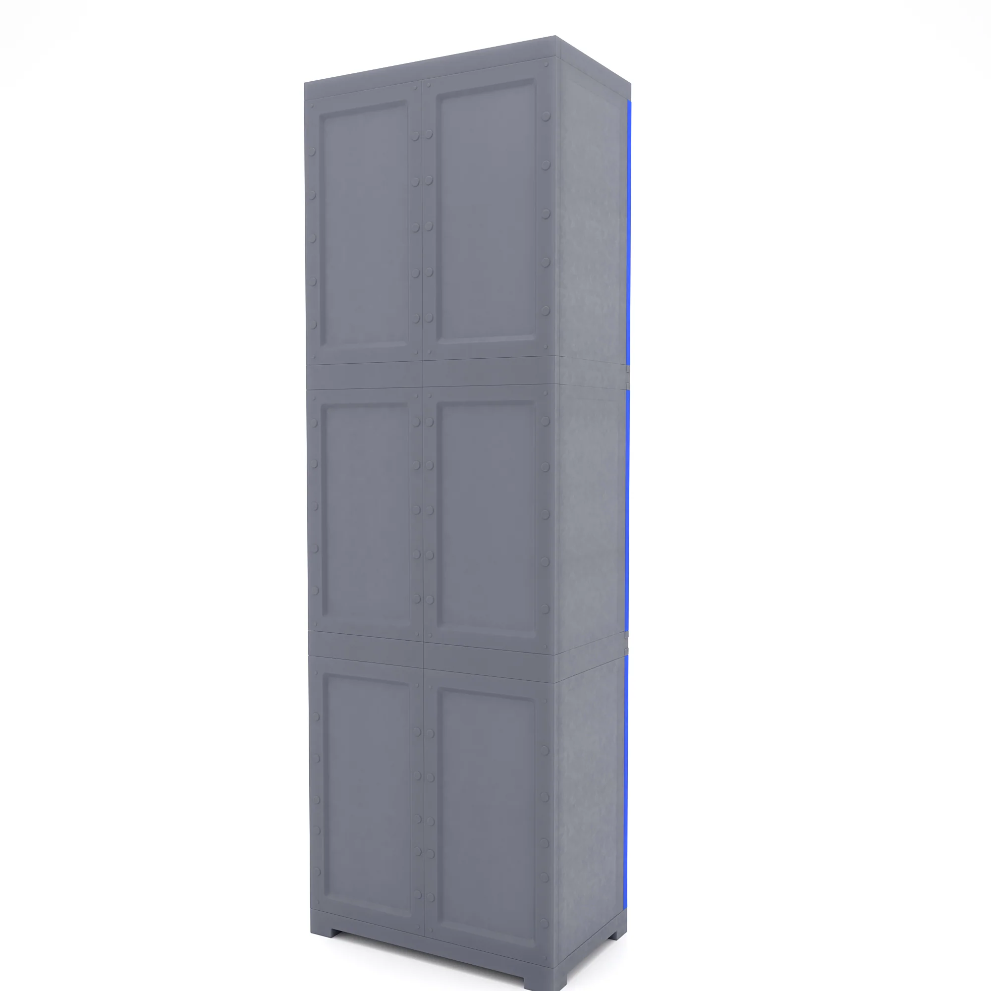 Nilkamal Freedom Mini Large (FML) Plastic Storage Cabinet (Deep Blue / Grey) - Image 6