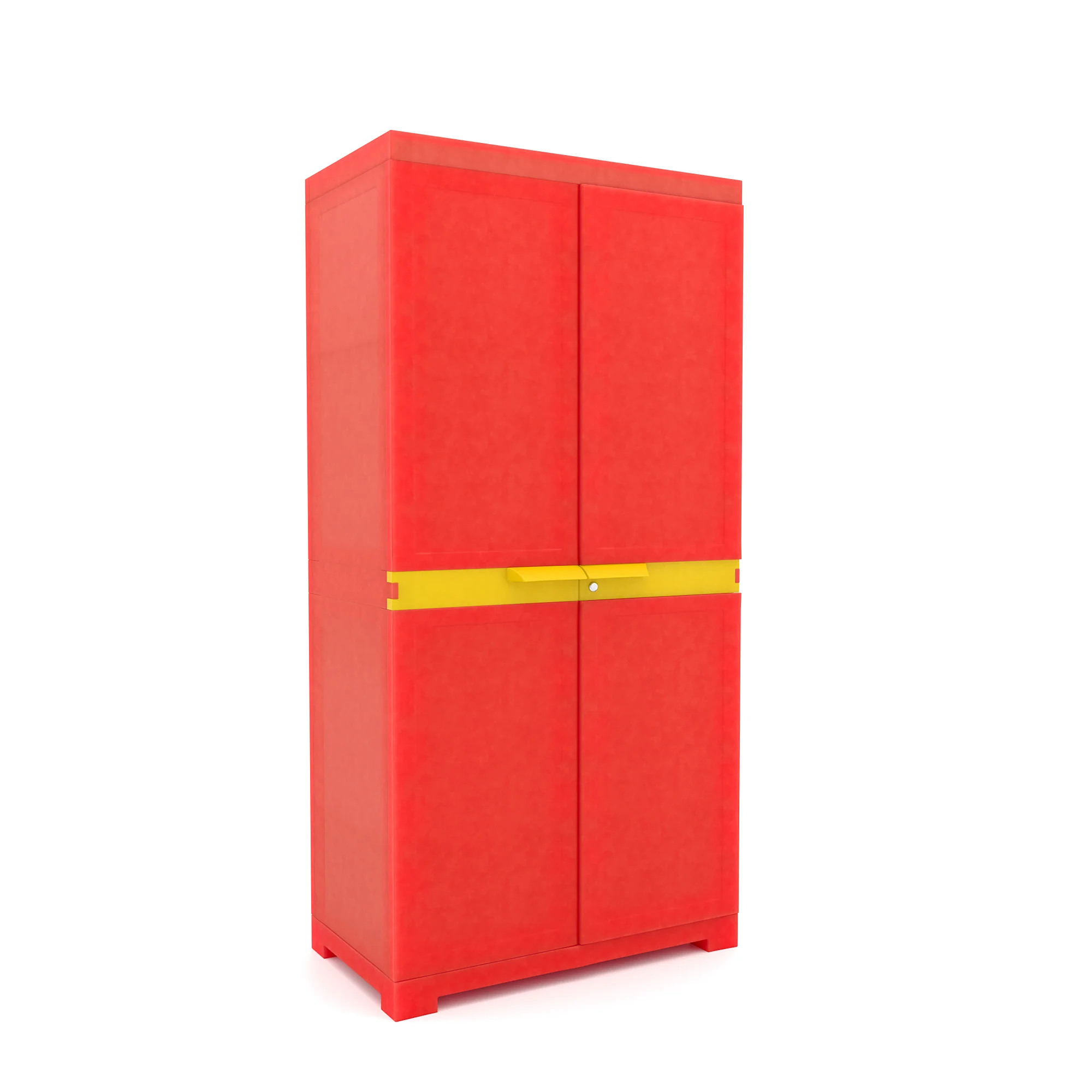 Nilkamal Freedom Mini Medium (FMM) Plastic Storage Cabinet (Bright Red / Yellow) - Image 3