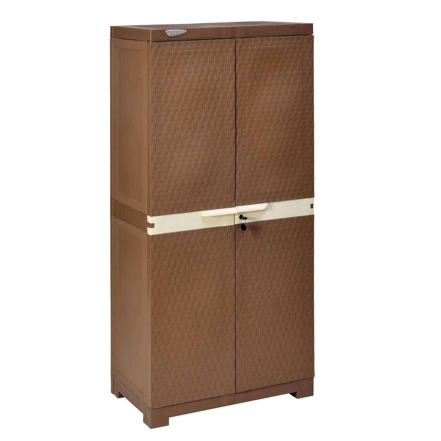 Nilkamal Freedom Mini Medium Cabinet (FMM) (Rust Brown / New Cream) - Image 4