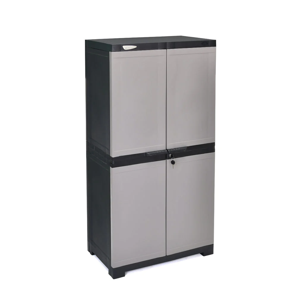 Nilkamal Freedom Mini Medium (FMM) Plastic Storage Cabinet/Bookshelf (Haze Grey/Charcoal Grey) - Image 5