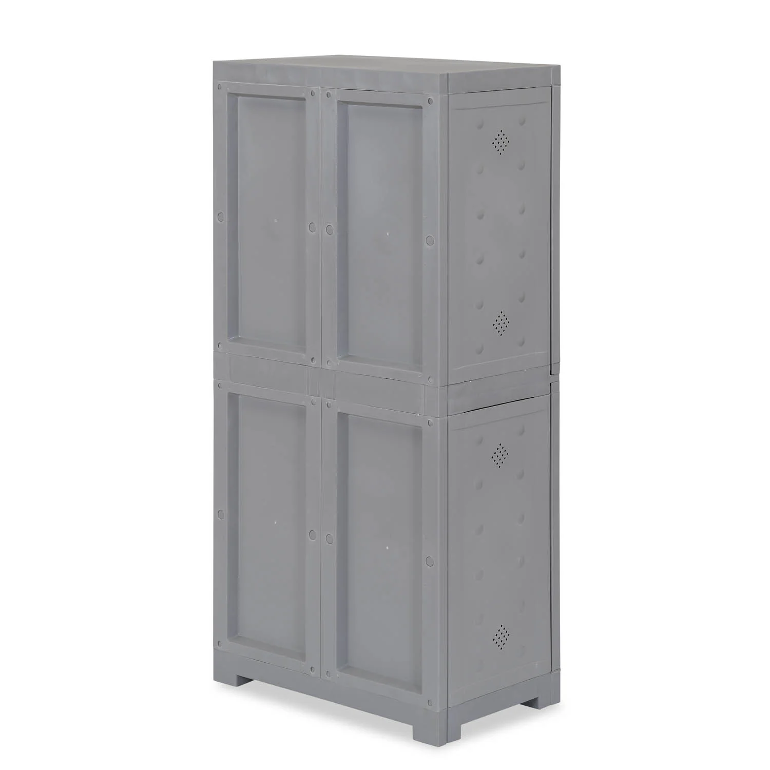 Nilkamal Freedom Star (FMSC18STR) Plastic Shoe Cabinet (Haze Grey & Milky White) - Image 5