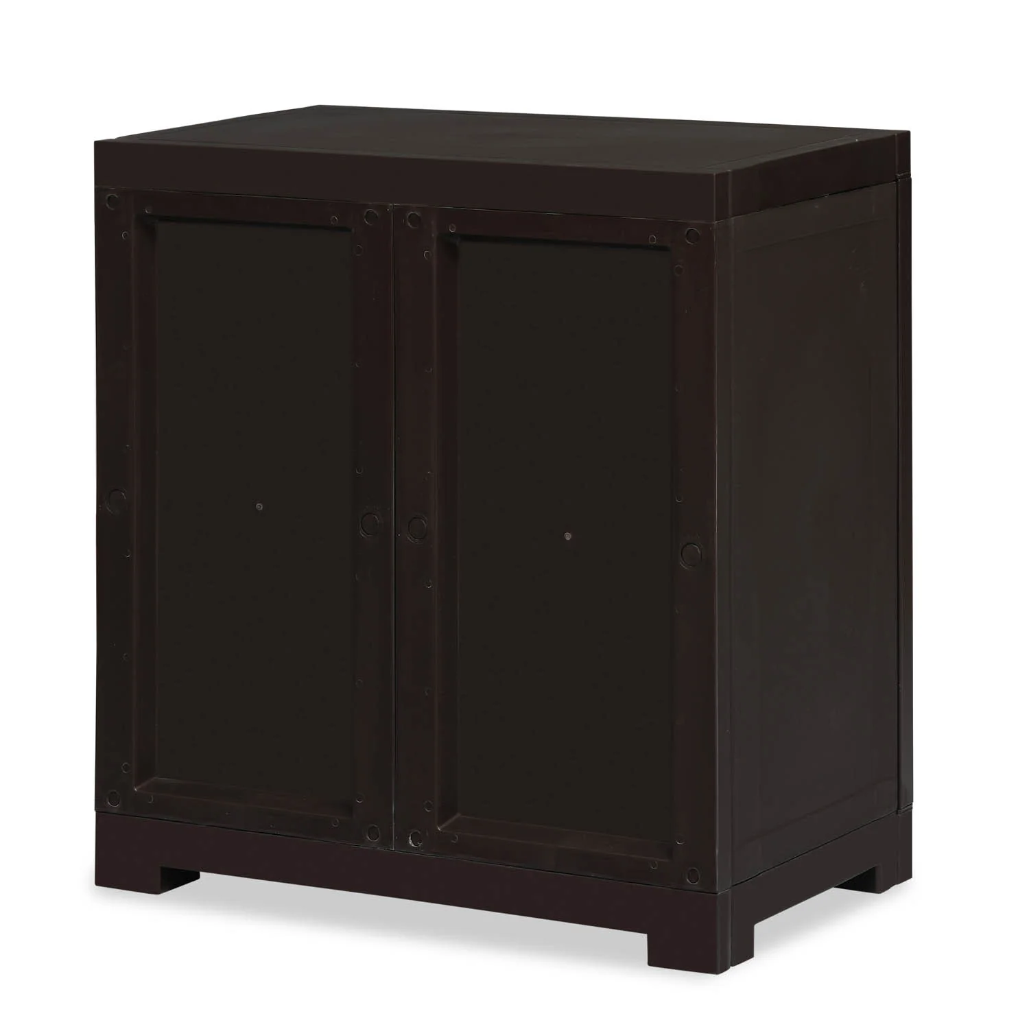 Nilkamal Freedom Star Small (FMSSTAR) Plastic Storage Cabinet (Weather Brown & Biscuit) - Image 7