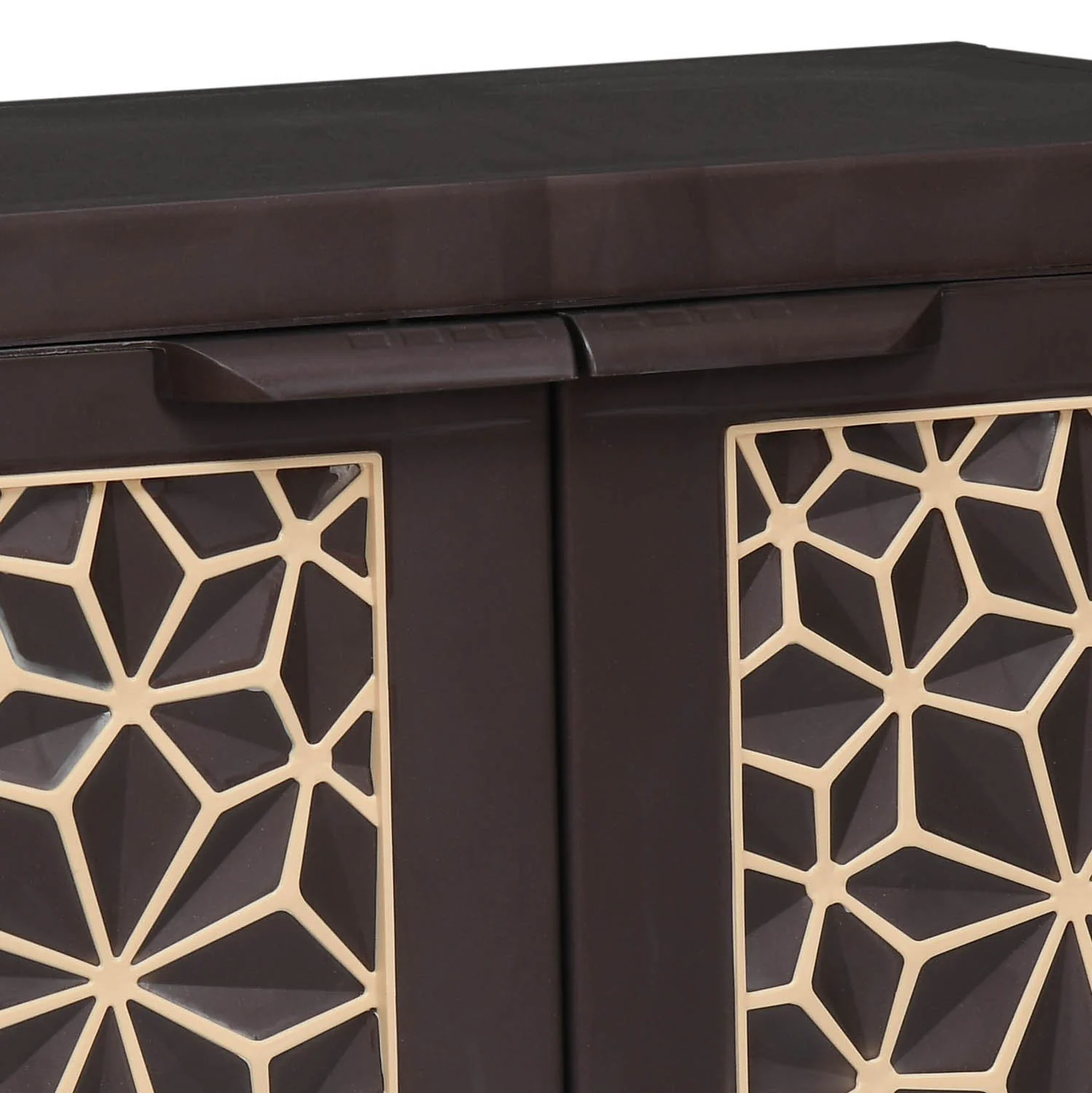 Nilkamal Freedom Star Small (FMSSTAR) Plastic Storage Cabinet (Weather Brown & Biscuit) - Image 8