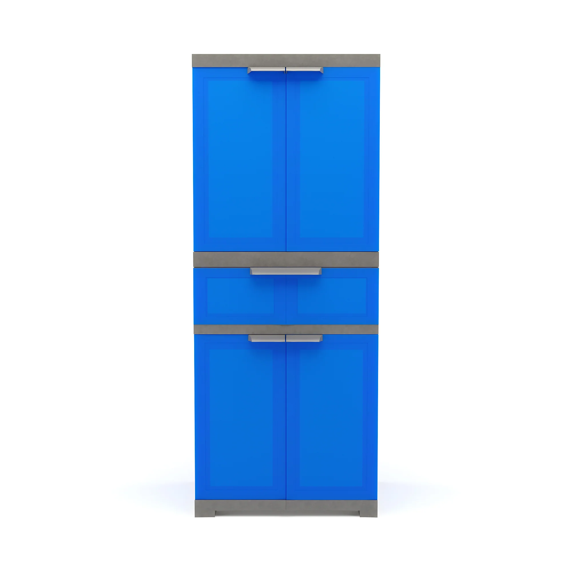 Nilkamal Freedom FMDR 1C Plastic Storage Cabinet with 1 Drawer (Deep Blue & Grey) - Image 3