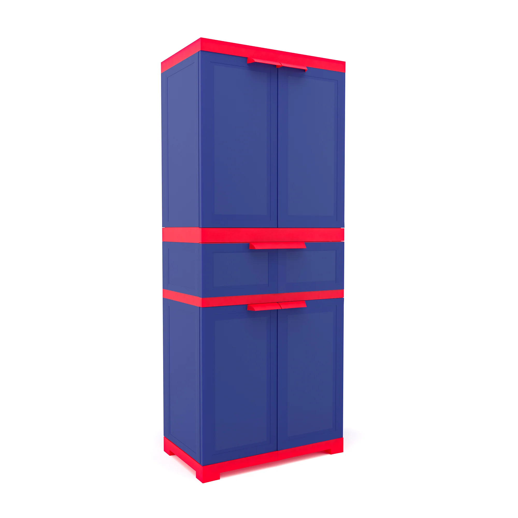 Nilkamal Freedom with 1 Drawer (Pepsi Blue / Bright Red / Yellow) - Image 4