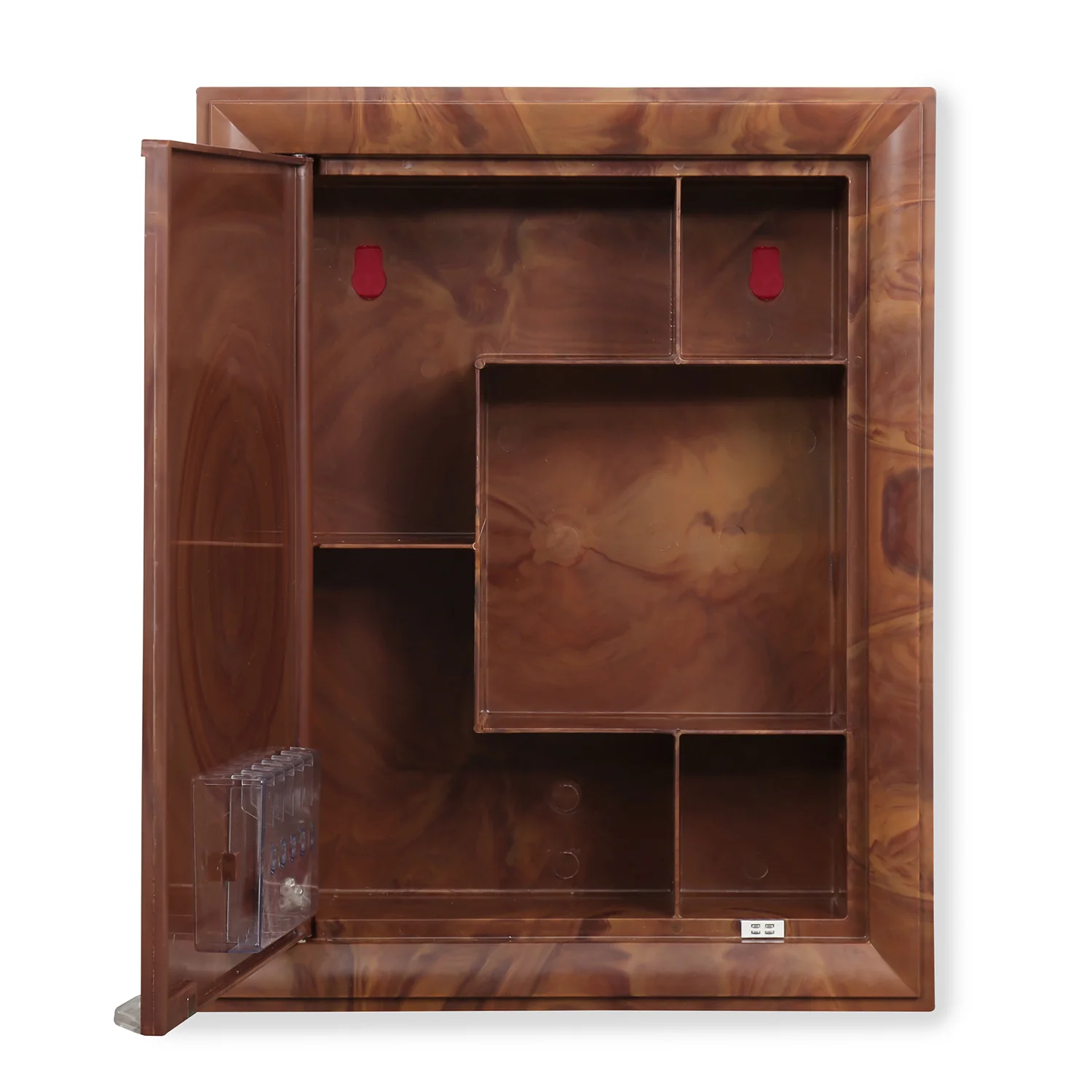 Nilkamal Gem Plastic Cabinet with Mirror (Mango Wood) - Image 5