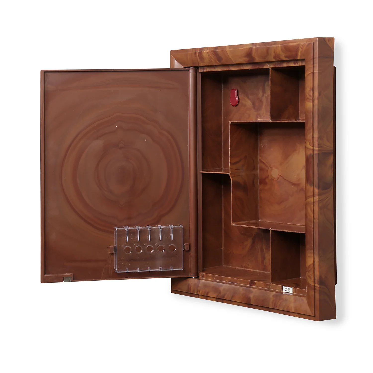 Nilkamal Gem Plastic Cabinet with Mirror (Mango Wood) - Image 6