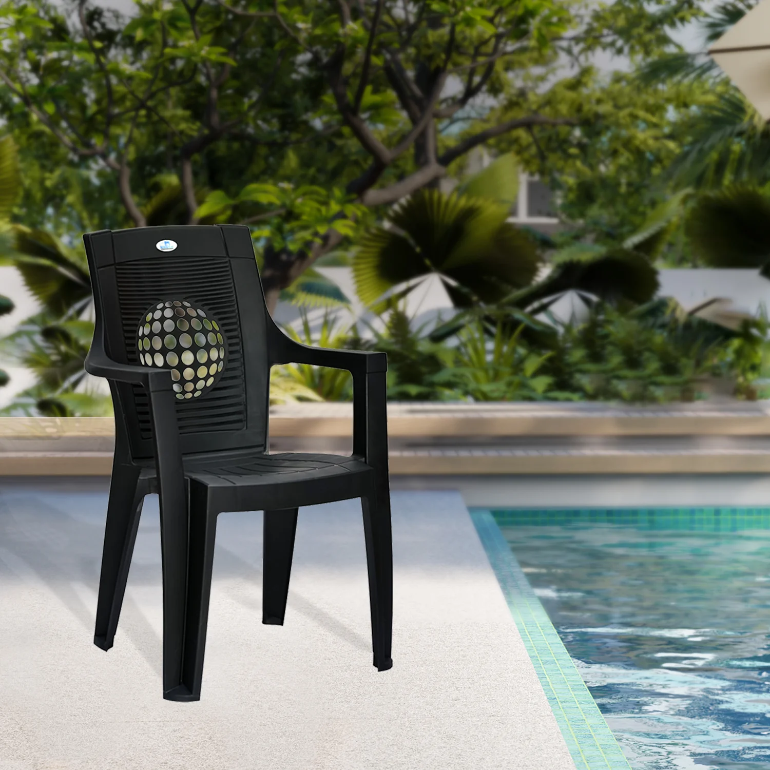 Nilkamal Globe Plastic Arm Chair - Image 3