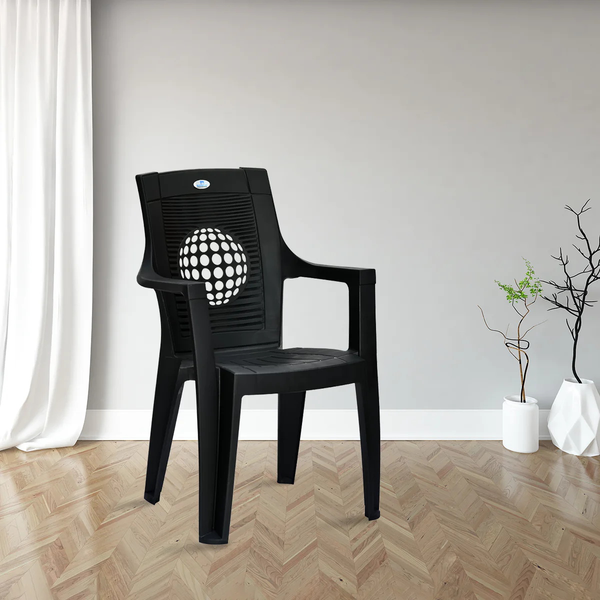 Nilkamal Globe Plastic Arm Chair - Image 4