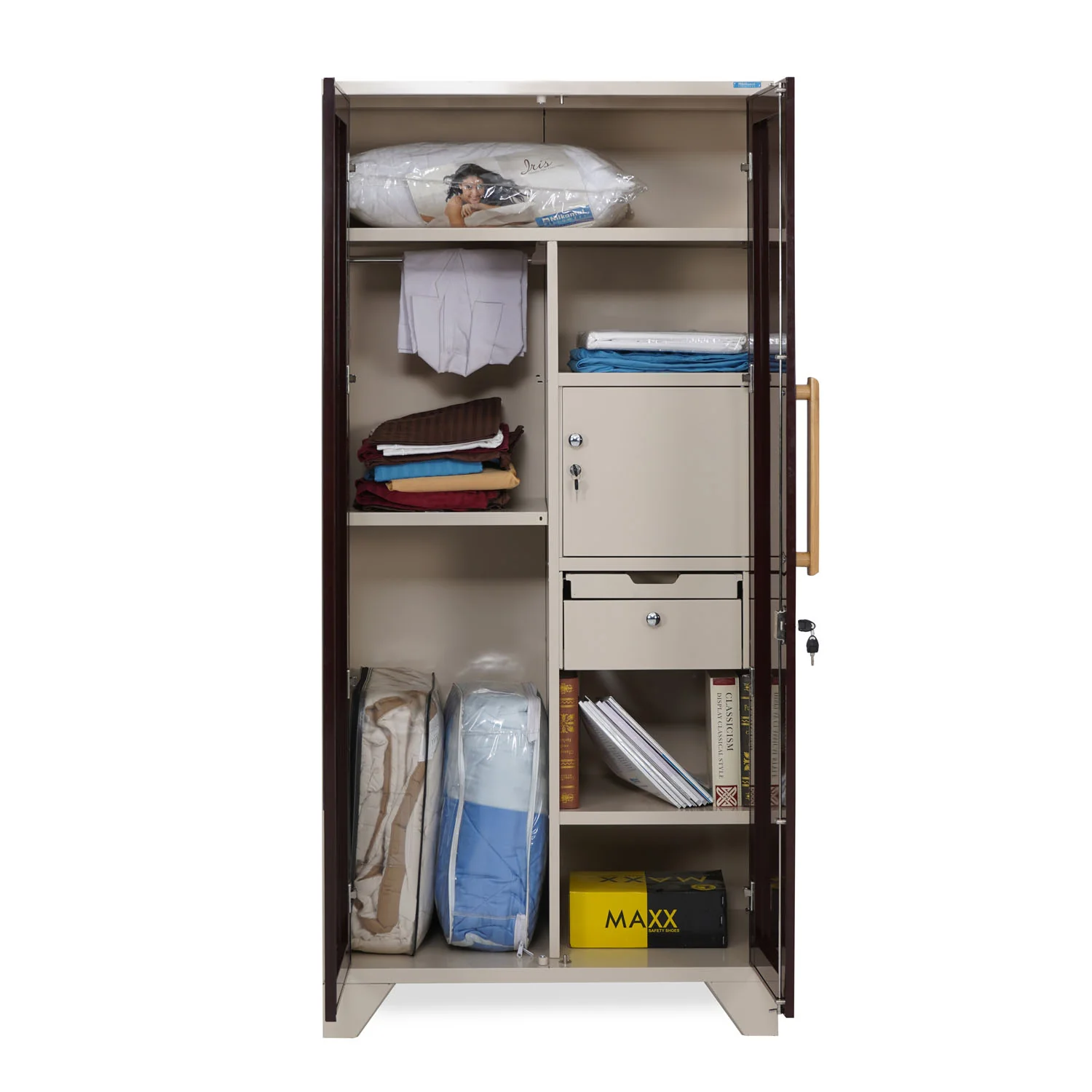 Nilkamal Grace Home Mirror Storage (Brown / Ivory) - Image 2