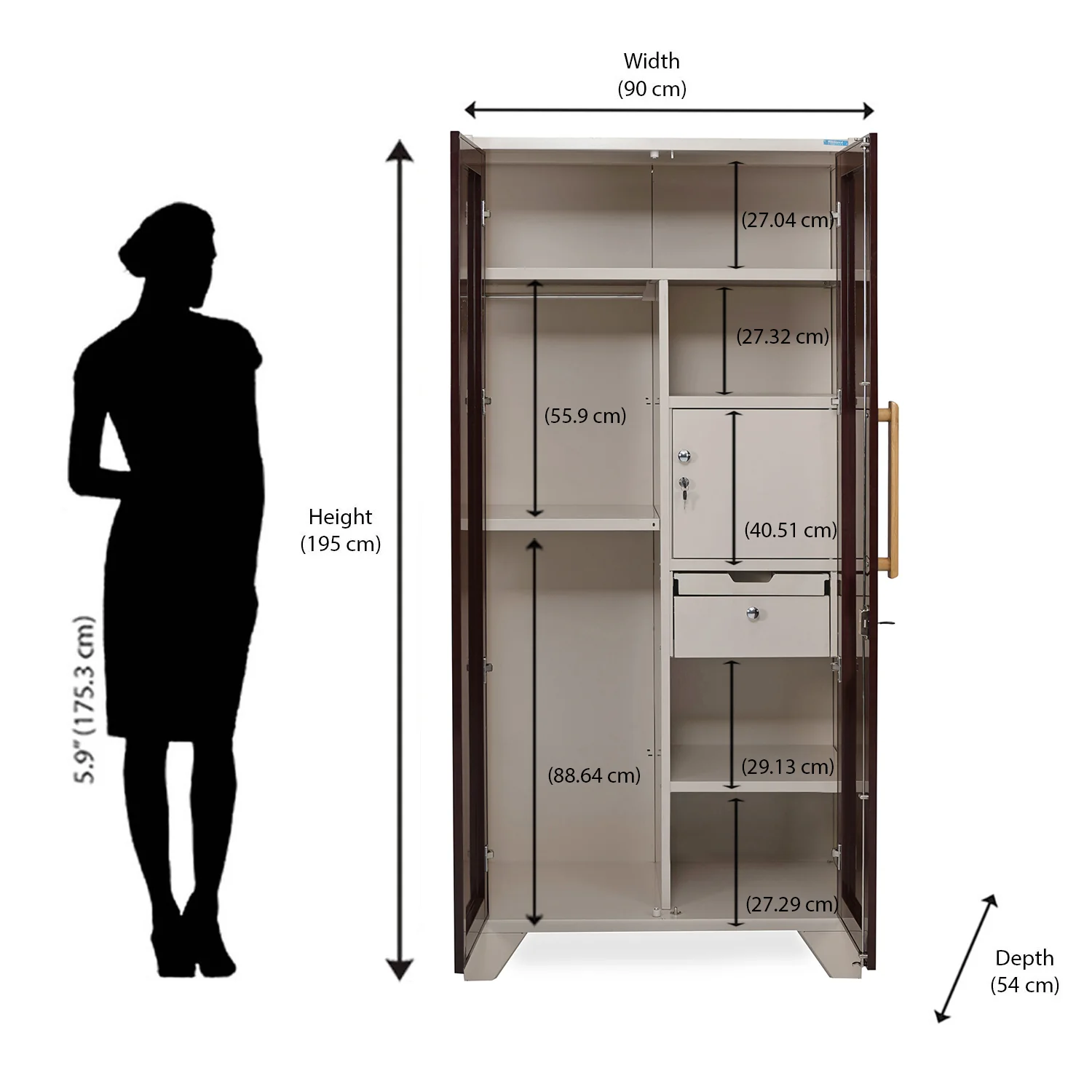 Nilkamal Grace Home Storage (Brown / Ivory) - Image 15