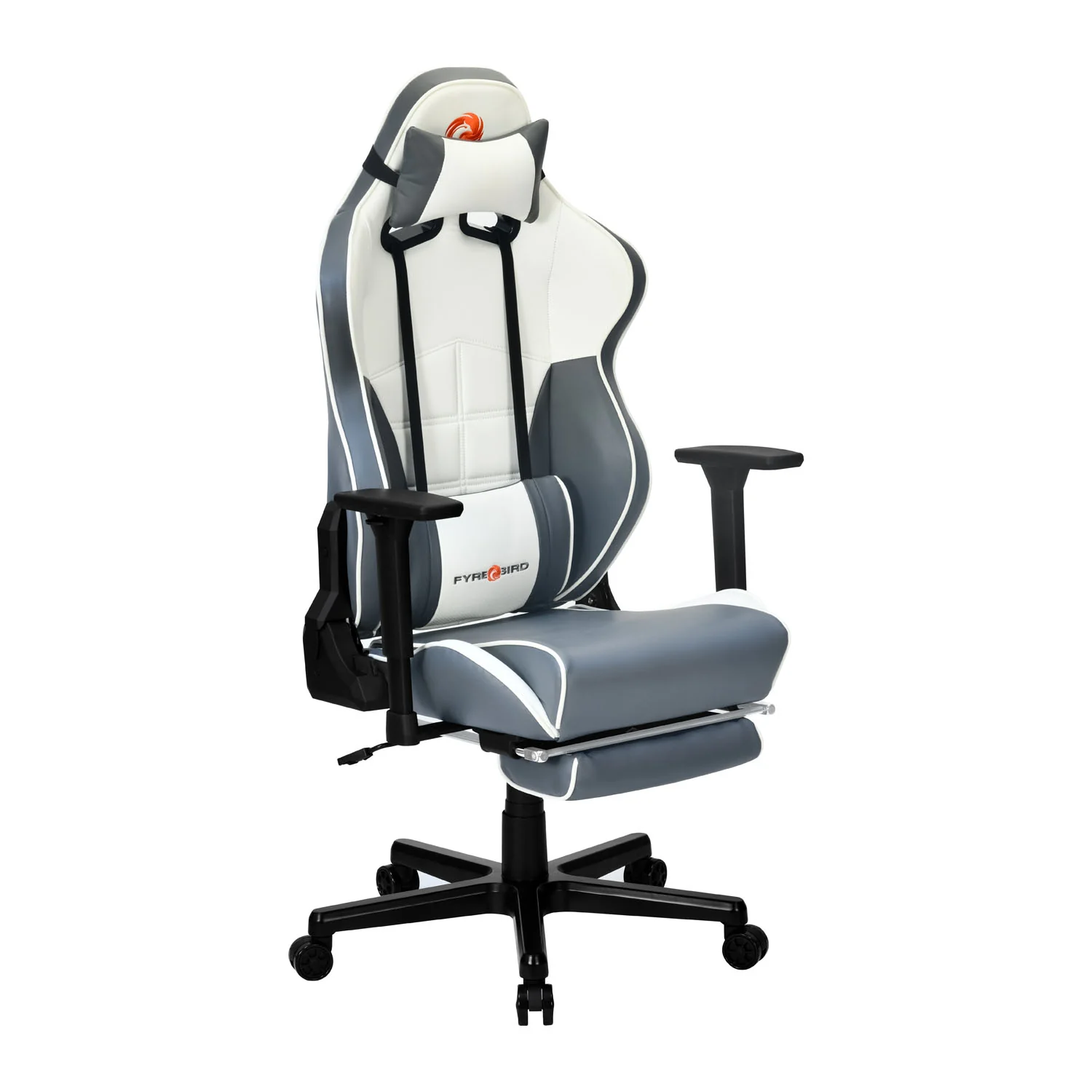 Nilkamal Fyrebird Greta Gaming Chair (Grey / White) - Image 11