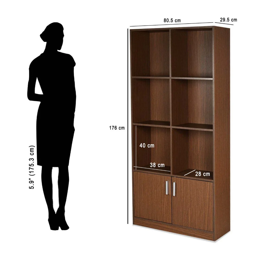 Nilkamal Gwen Engineered Wood Storage Cabinet (Legno Oak) - Image 8