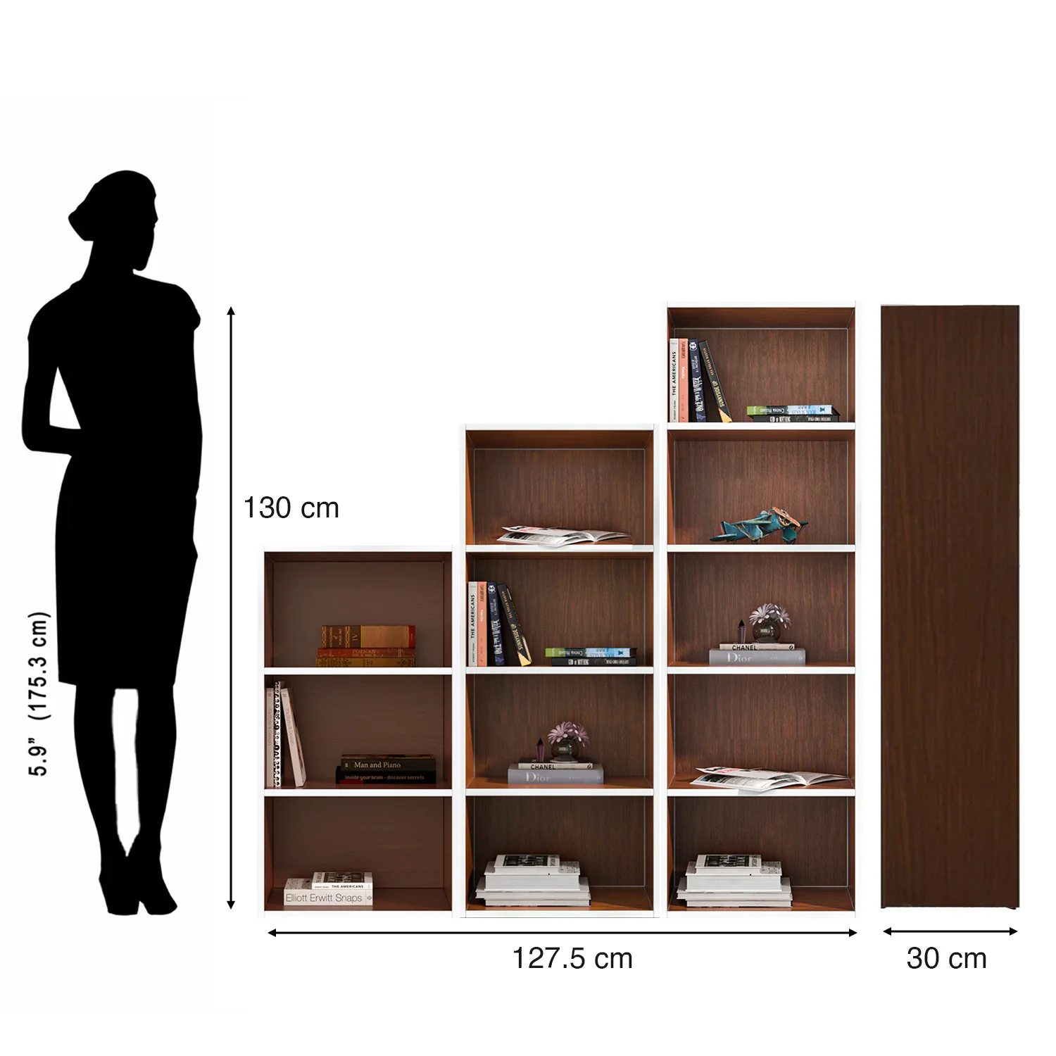 Nilkamal Halo 3+4+5 Tier Storage Cabinet (Urban Walnut) - Image 11