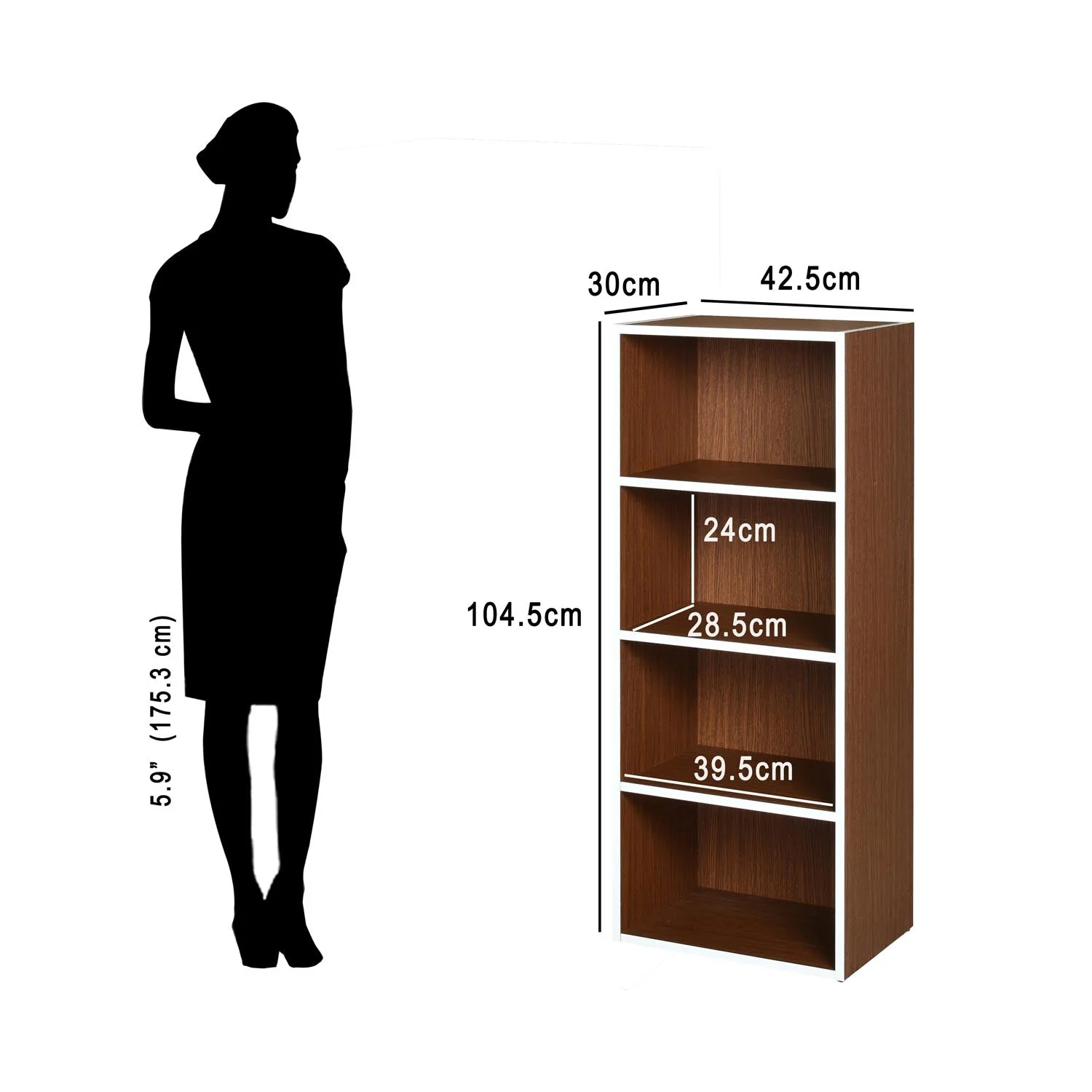 Nilkamal Halo 3+4+5 Tier Storage Cabinet (Urban Walnut) - Image 14