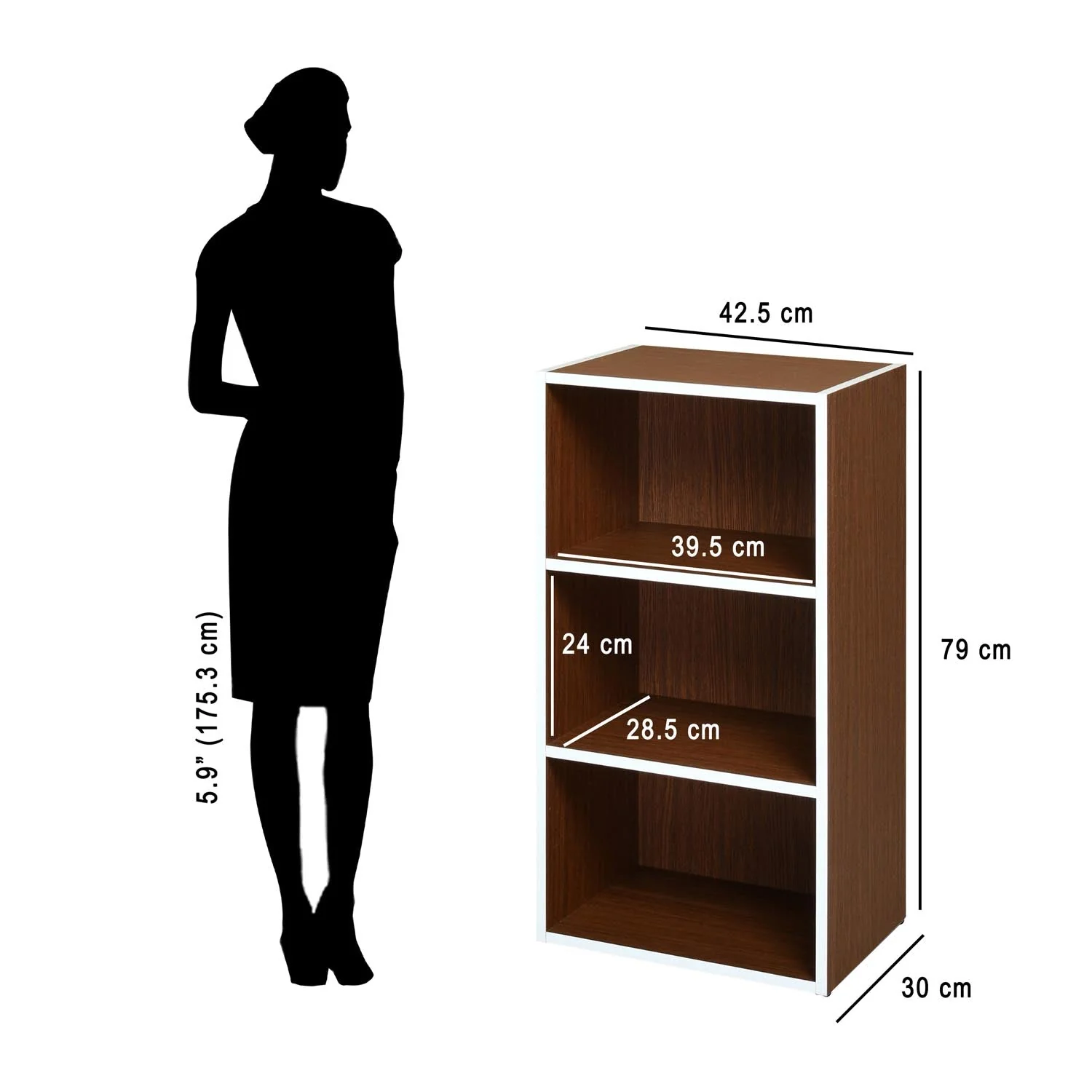 Nilkamal Halo 3+4+5 Tier Storage Cabinet (Urban Walnut) - Image 15