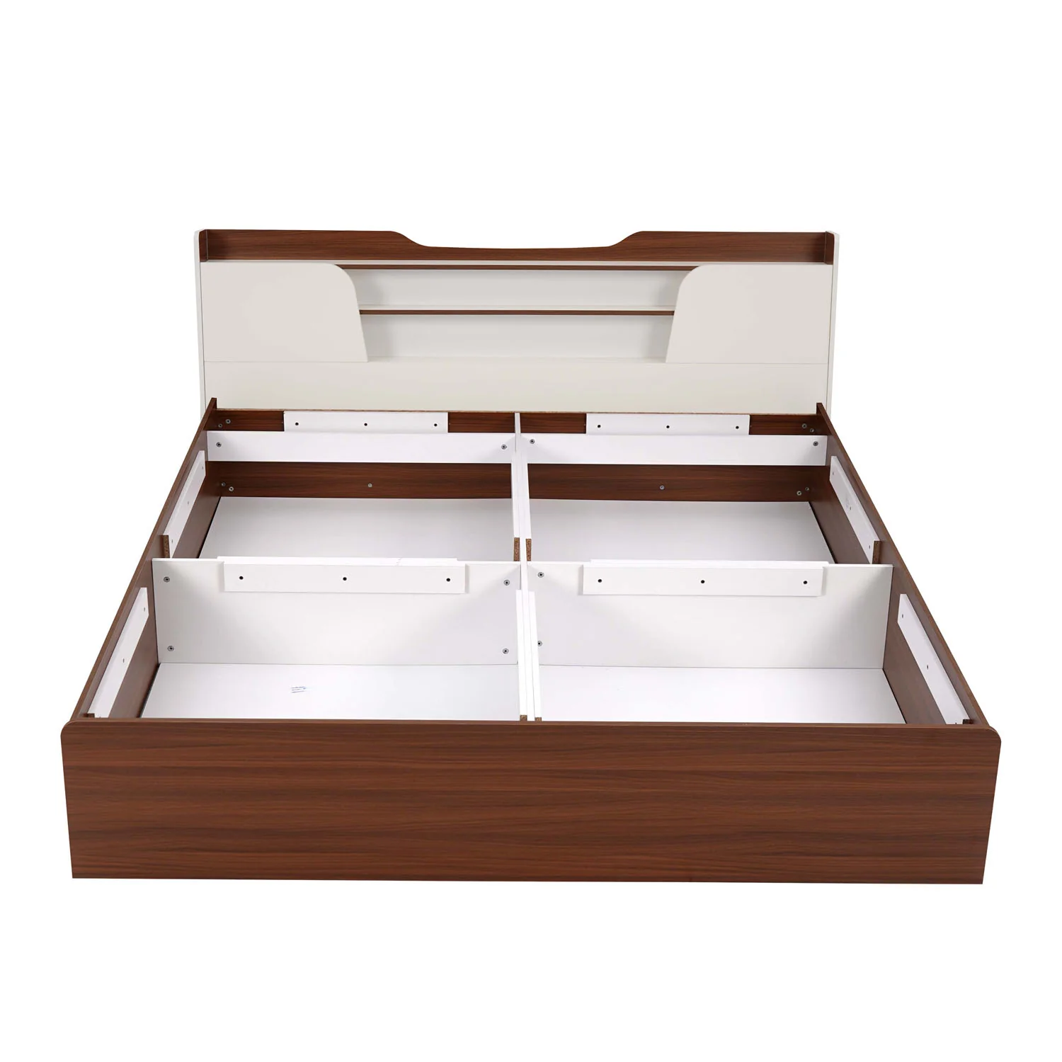 Nilkamal Hawk Calipso King Bed With Storage (Classic Plank Walnut/White) - Image 3