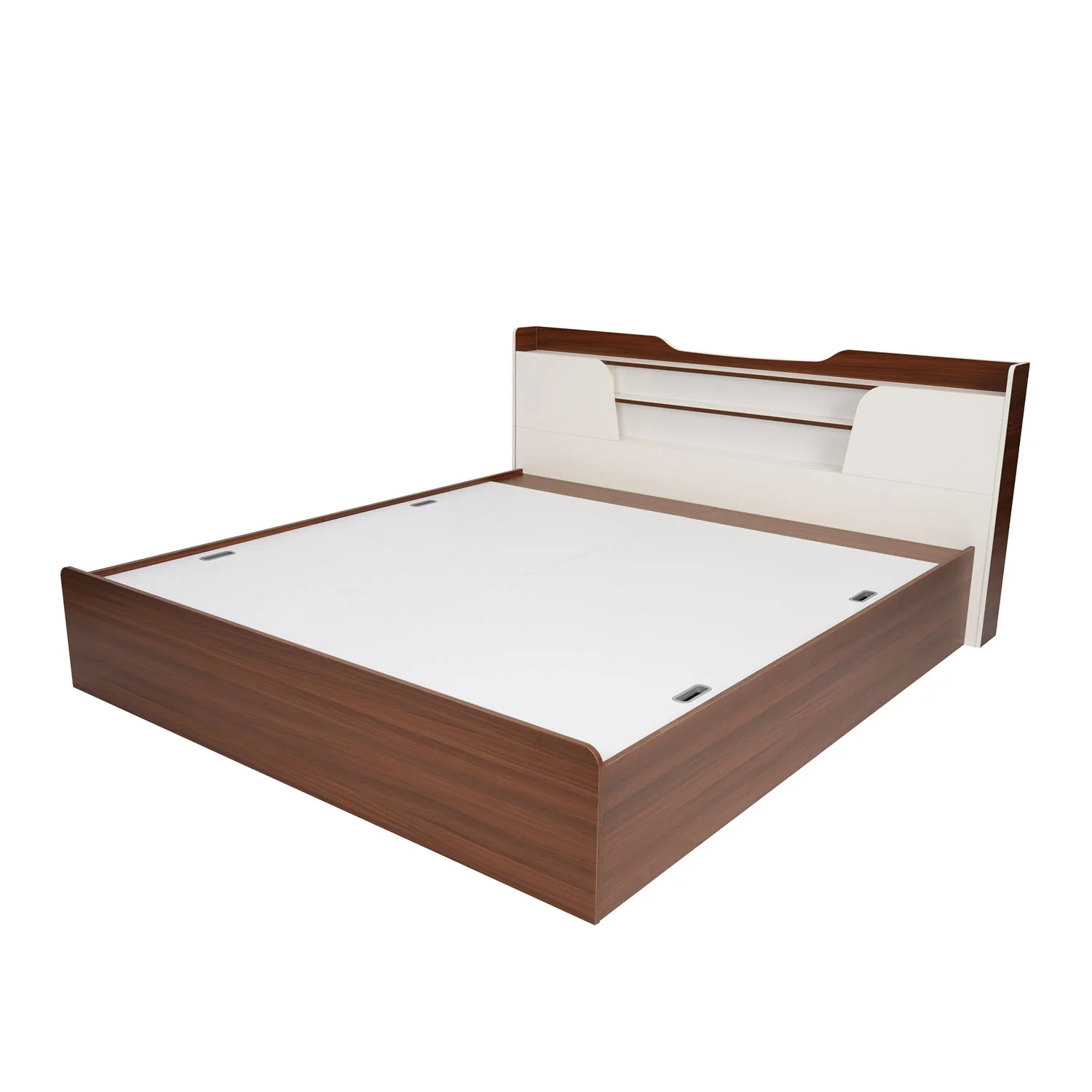 Nilkamal Hawk Calipso King Bed With Storage (Classic Plank Walnut/White) - Image 5