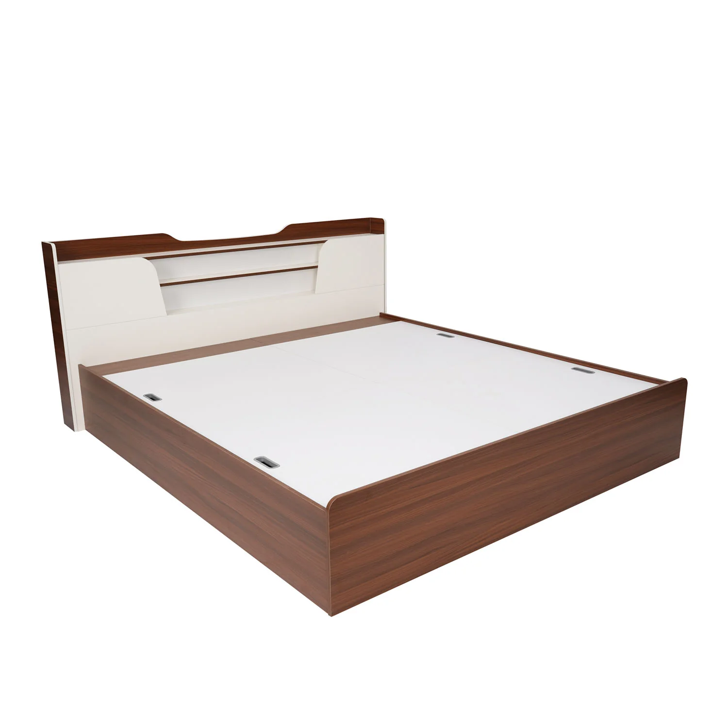 Nilkamal Hawk Calipso King Bed With Storage (Classic Plank Walnut/White) - Image 6