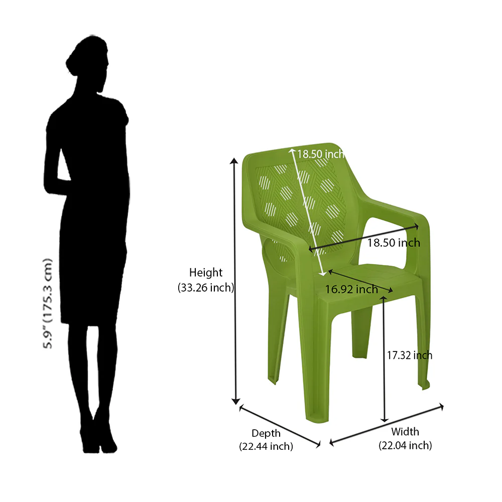 Nilkamal Hexa Plastic Chair with Arm Rest - Image 29