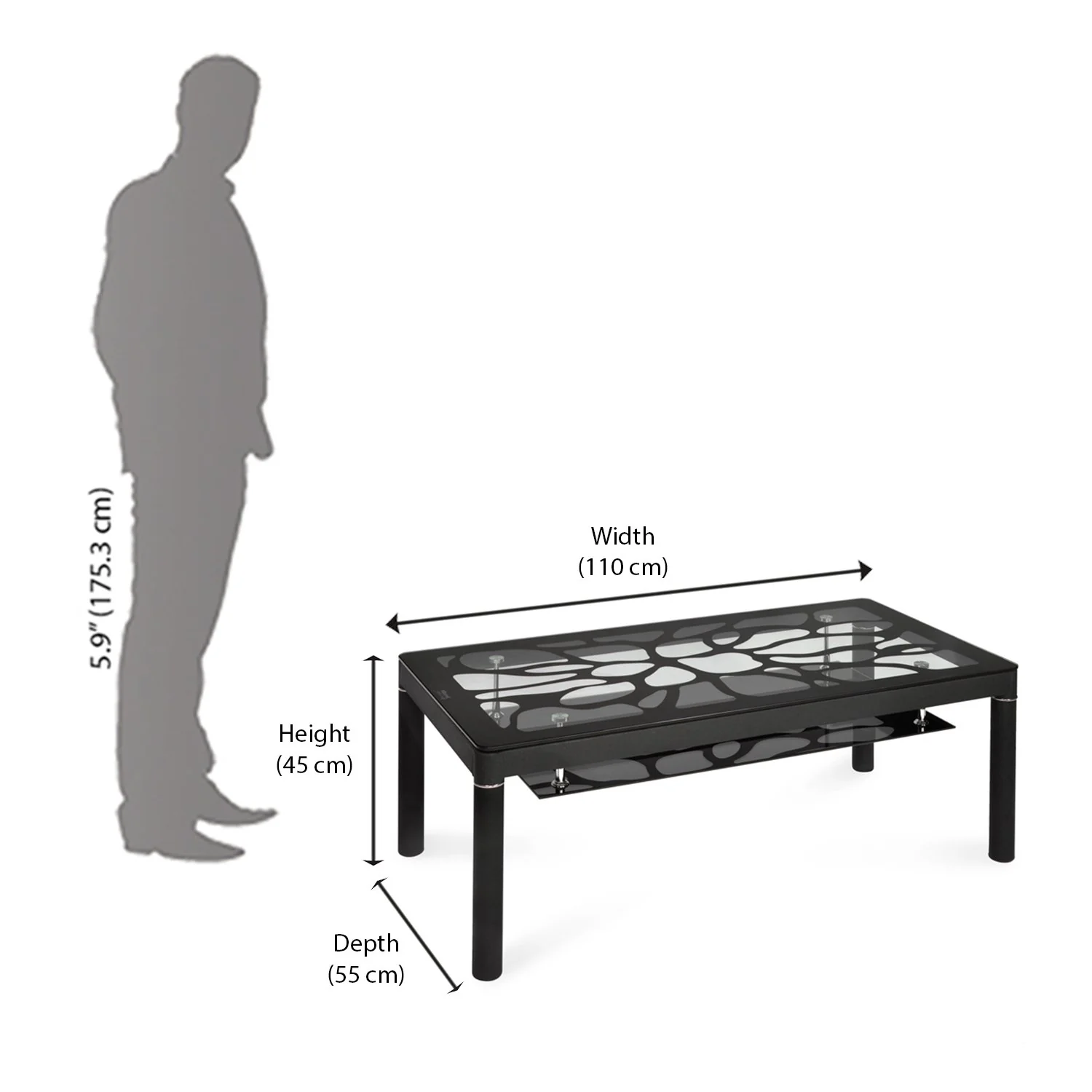 Nilkamal Hydra Center Table (Black) - Image 7