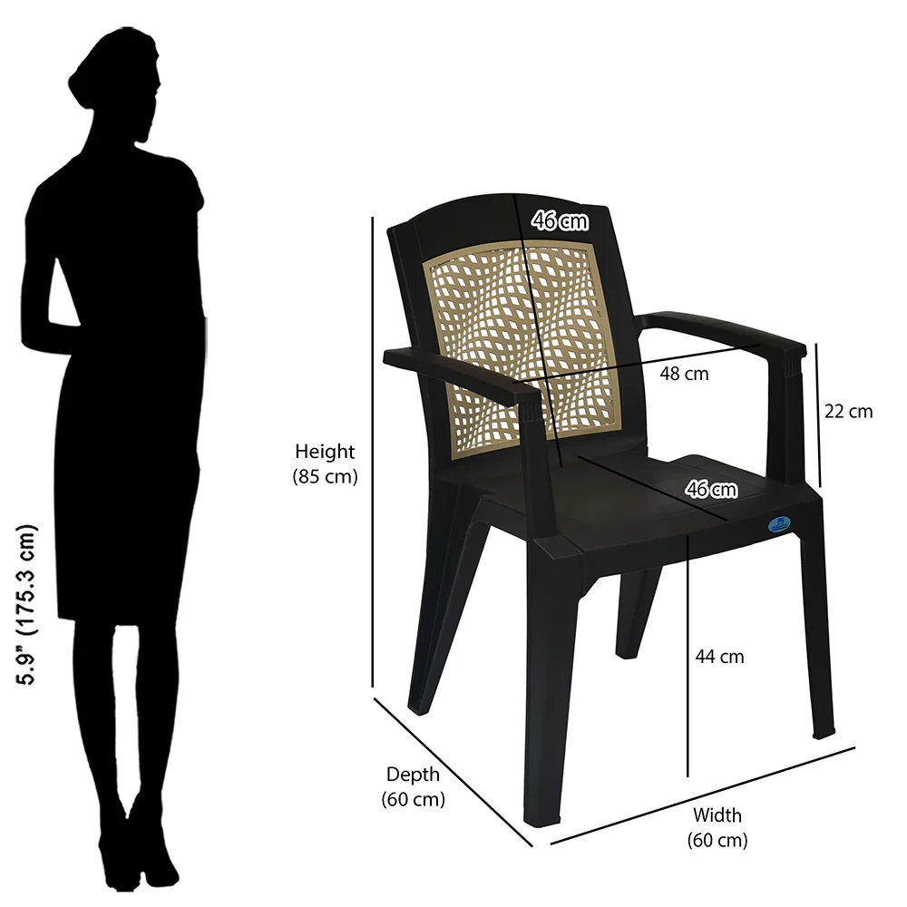 Nilkamal Illusion Plastic Arm Chair - Image 29